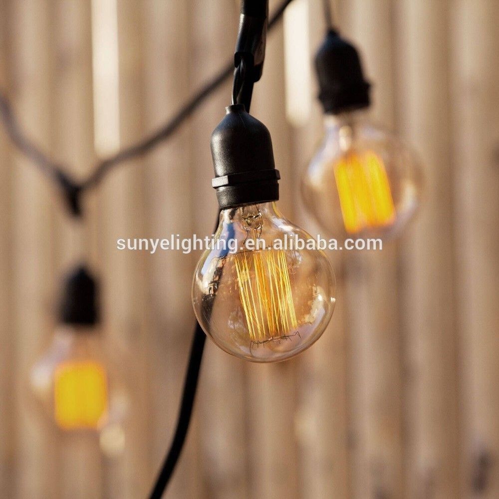 European Cafe Patio Hanging Outdoor Waterproof Globe Led String With Regard To Outdoor Waterproof Hanging Lights (Photo 15 of 15)