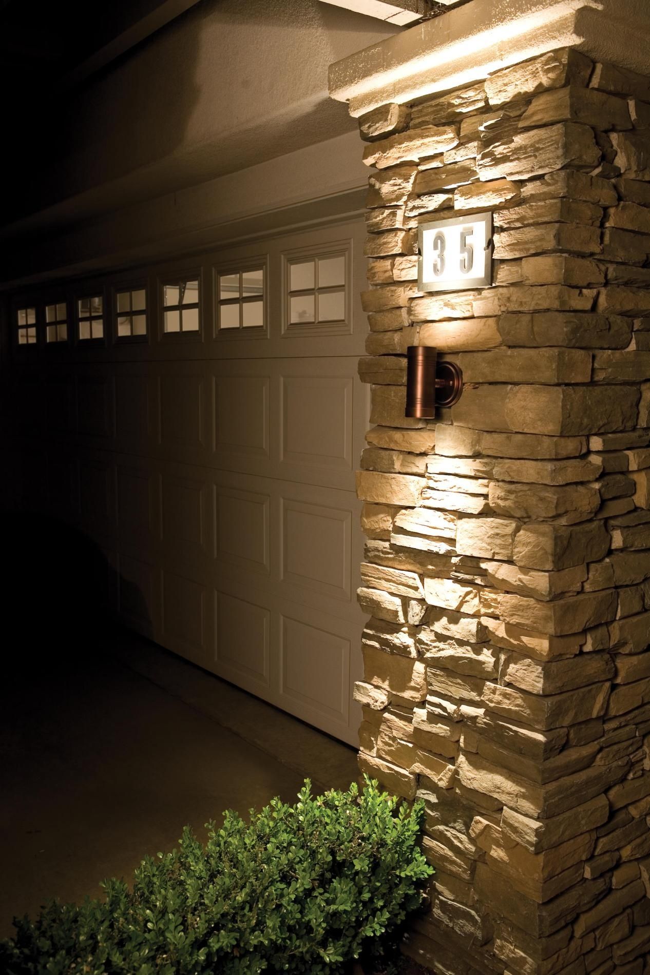 Exterior Wall Stone Cladding House Design With Outdoor Led Wall Pertaining To Outdoor Wall Lights For Houses (View 3 of 15)