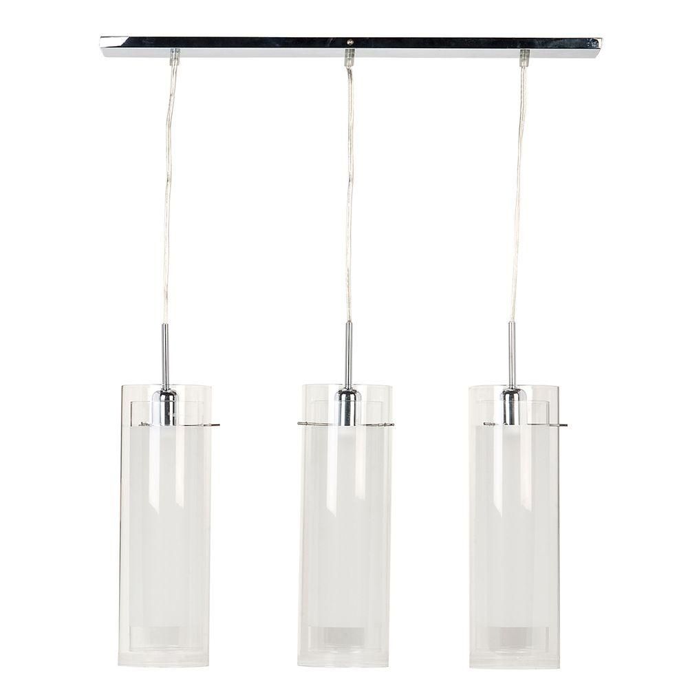Globe Electric 3 Light Polished Chrome Hanging Ceiling Pendant With Regarding Outdoor Ceiling Lights At Rona (Photo 11 of 15)