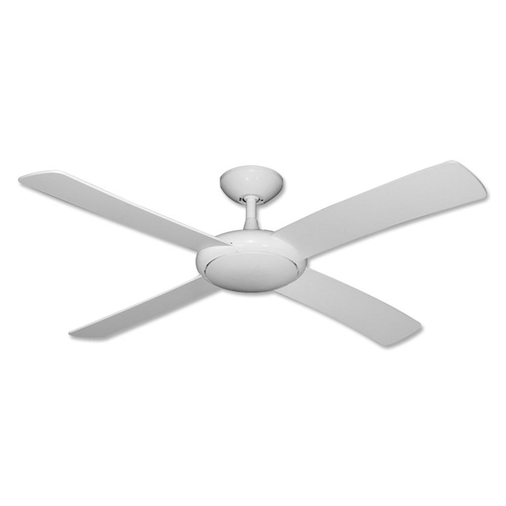 Gulf Coast Luna Fan – 52" Modern Outdoor Ceiling Fan – Pure White Finish For Outdoor Ceiling Fan Lights (Photo 14 of 15)