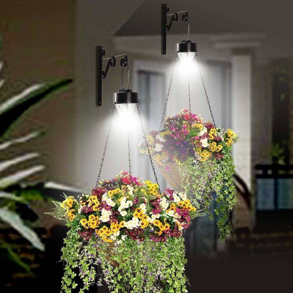 Hanging Solar Lights Outdoor | Hanging Baskets | Pinterest | Solar Inside Outdoor Hanging Basket Lights (Photo 10 of 15)