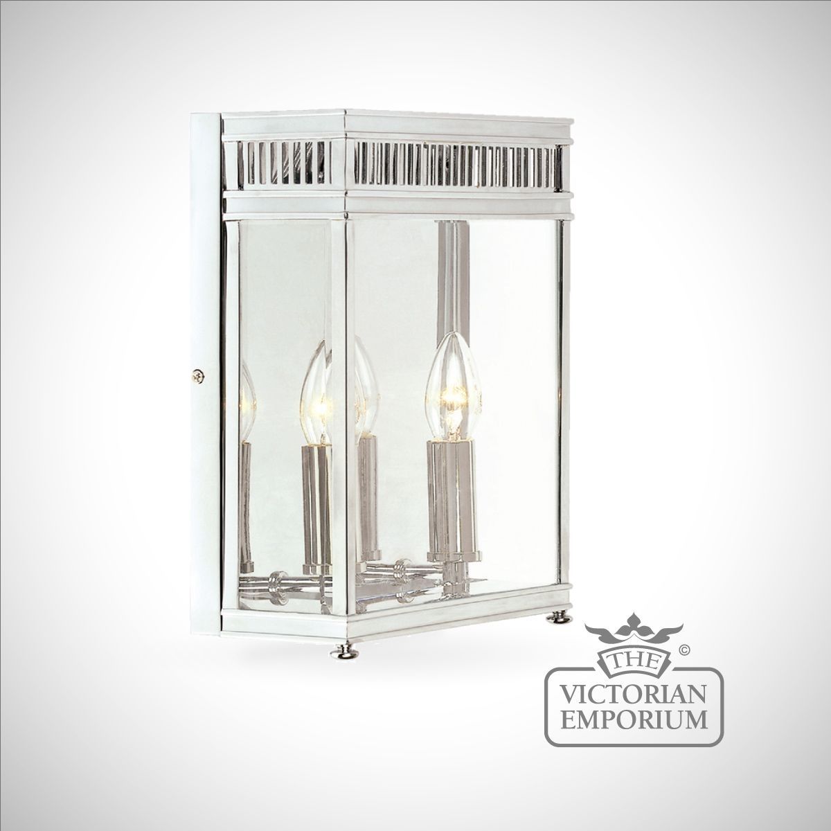 Holborn Wall Lantern In Polished Chrome – Medium | Outdoor Wall Lights Pertaining To Chrome Outdoor Wall Lighting (View 11 of 15)