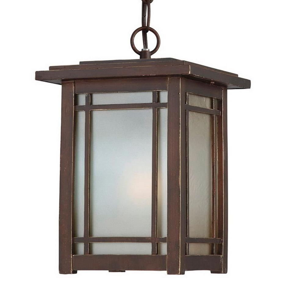 Home Decorators Collection Port Oxford 1 Light Oil Rubbed Chestnut Inside Mission Style Outdoor Wall Lighting (Photo 1 of 15)