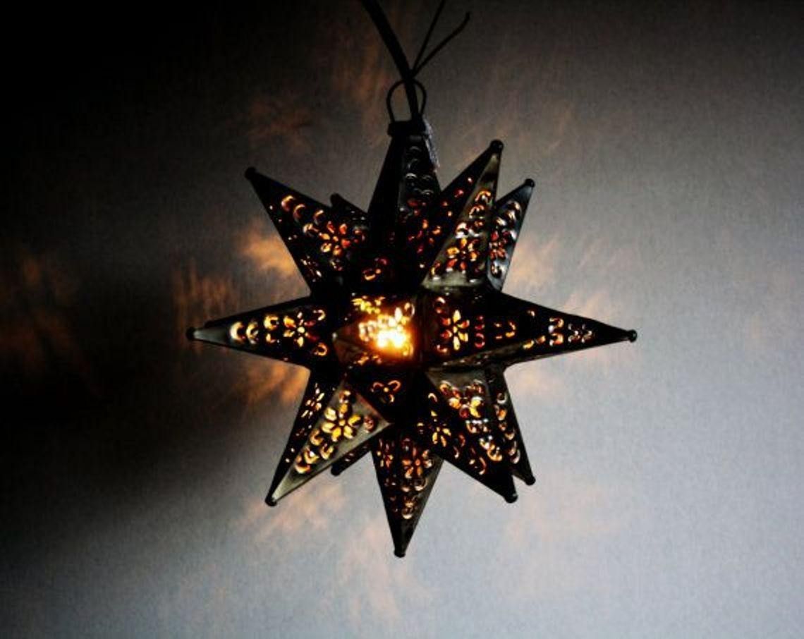 Home Lighting. 32 Moravian Star Light Fixture: Mexican Star Lights In Mexican Outdoor Hanging Lights (Photo 9 of 15)