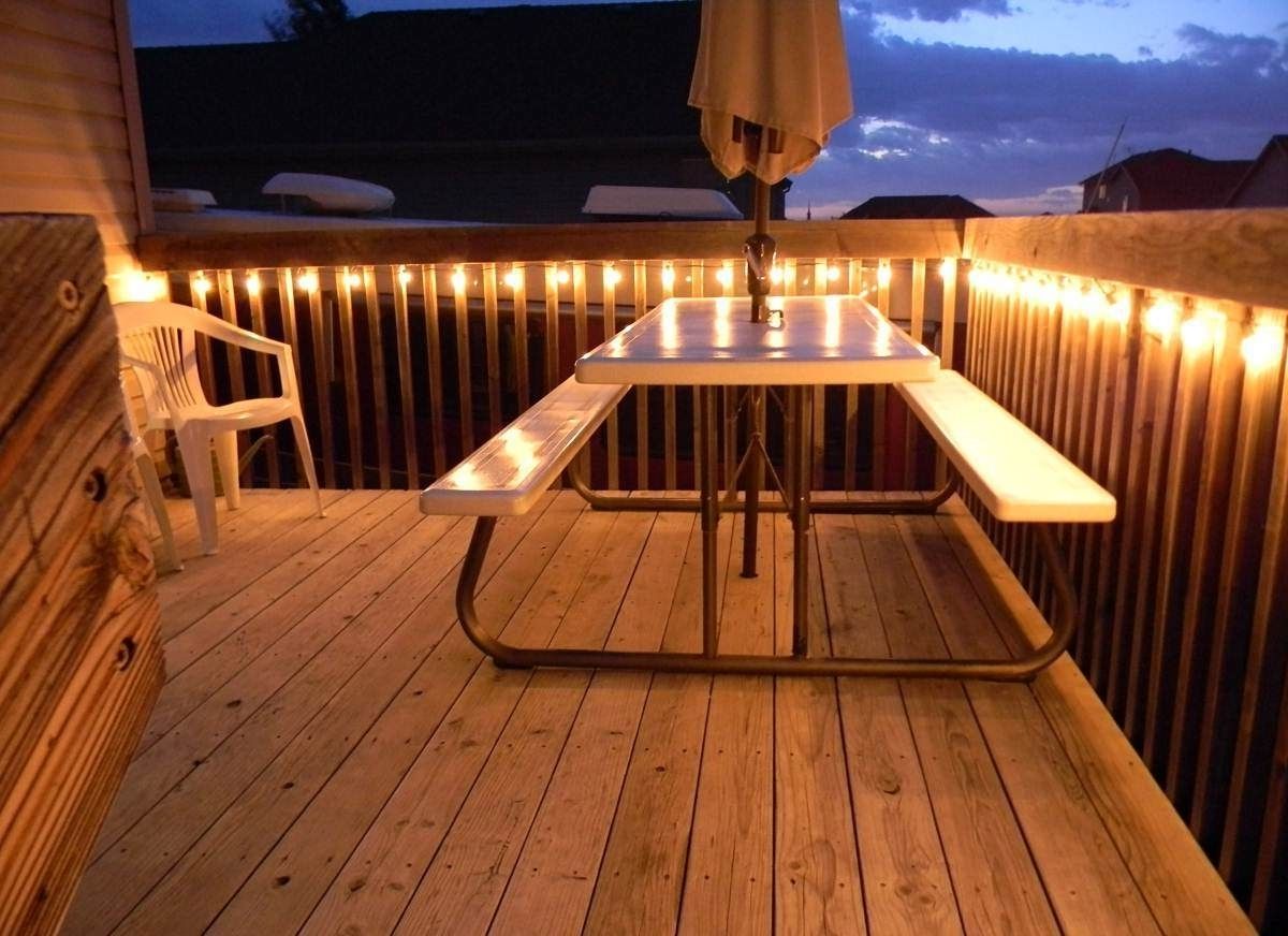 How To Hang String Lights On Fence — Balcony Ideas : Very With Hanging Outdoor Lights On Fence (View 2 of 15)