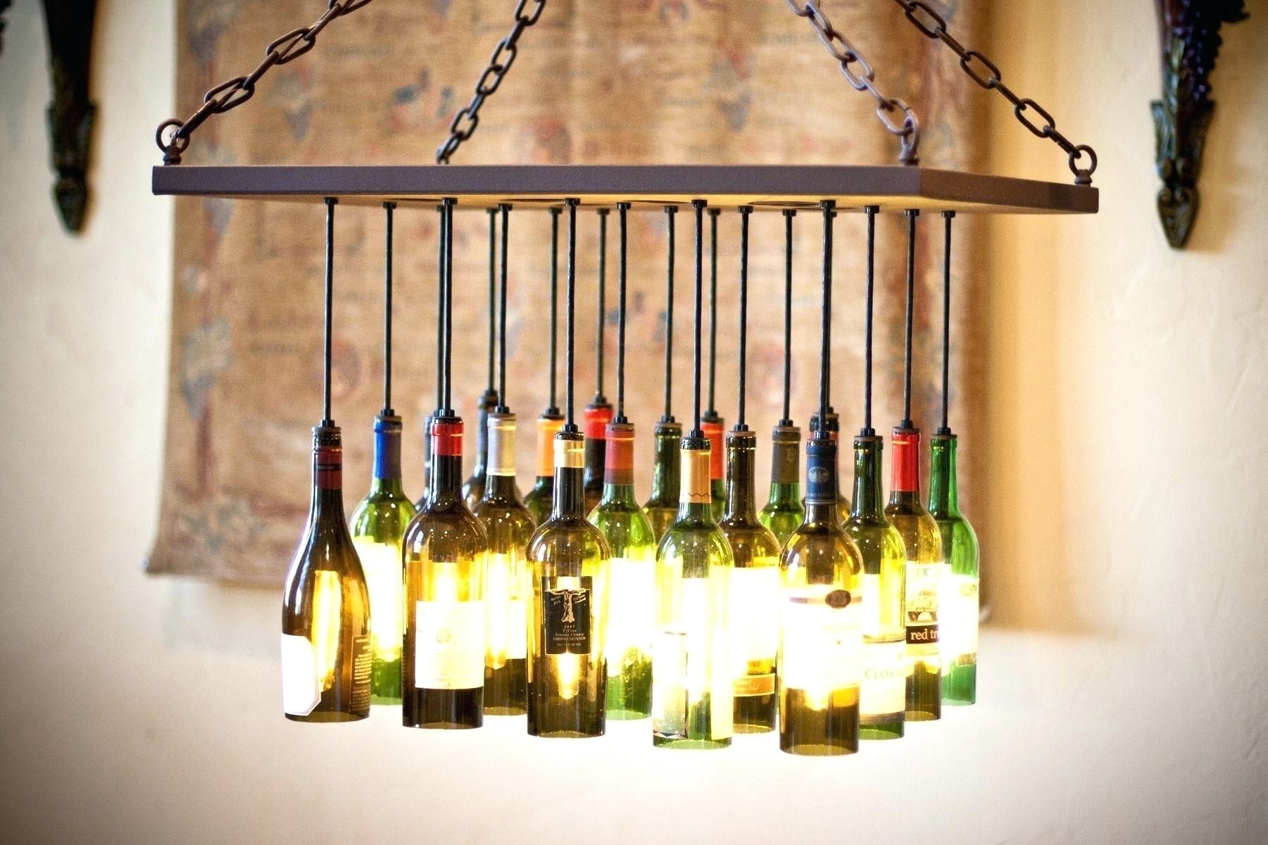 How To Make Wine Bottle Lights Made Diy Garden Hanging Pinterest Inside Making Outdoor Hanging Lights From Wine Bottles (Photo 15 of 15)