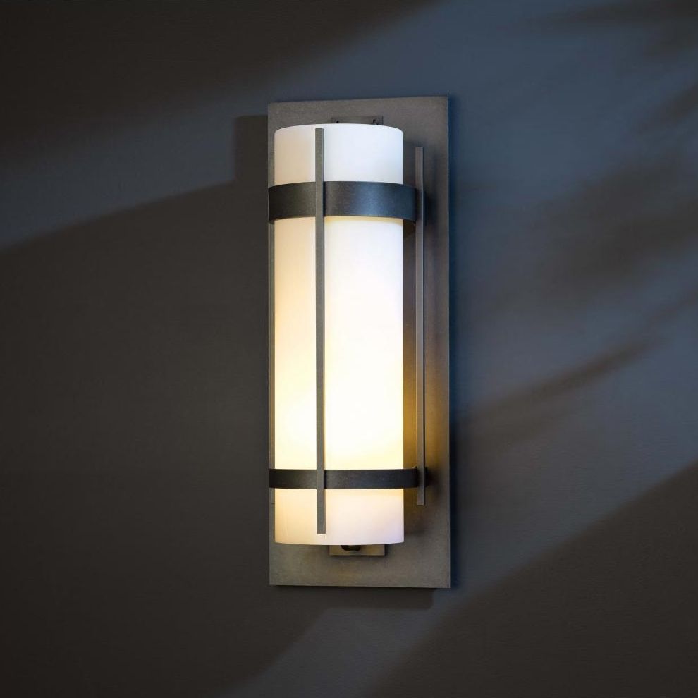 Hubbardton Forge 305895 Banded Led Exterior Wall Lighting Sconce With Outdoor Wall Spotlights (Photo 7 of 15)