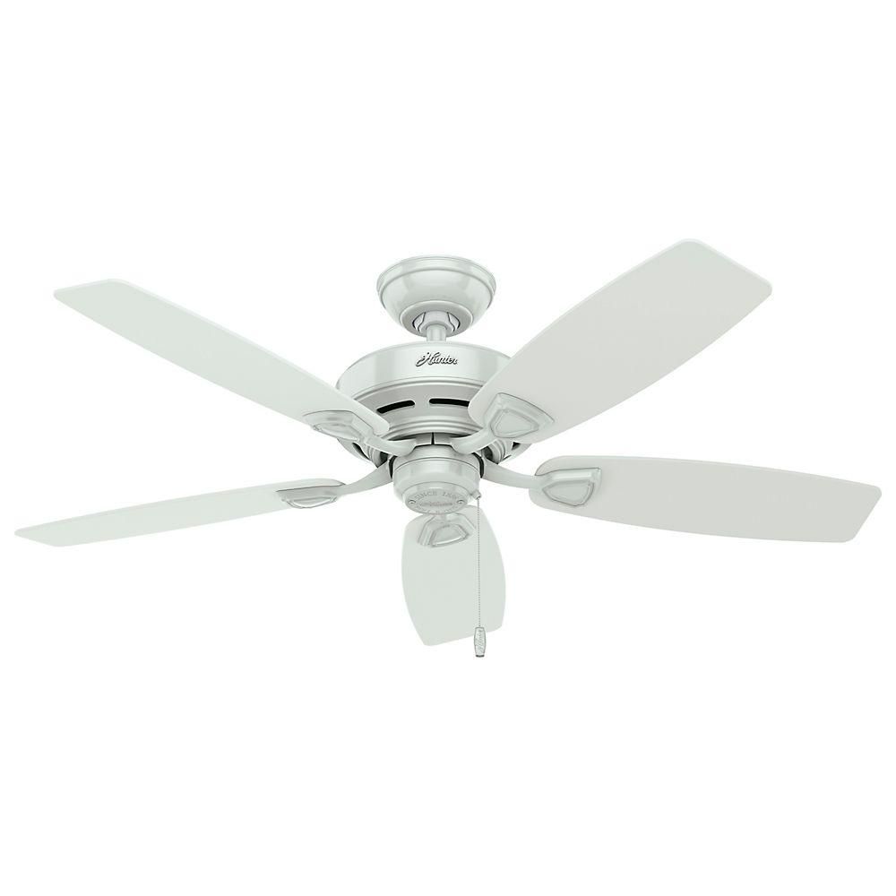 Hunter Sea Wind 48 In. Indoor/outdoor White Ceiling Fan 53350 – The With Outdoor Ceiling Fans Without Lights (Photo 7 of 15)