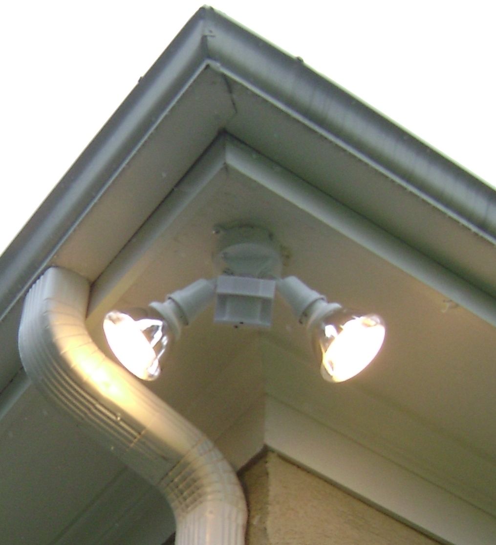 Installing Outdoor Security Lighting Fixtures Regarding Outdoor Ceiling Mounted Security Lights (Photo 6 of 15)