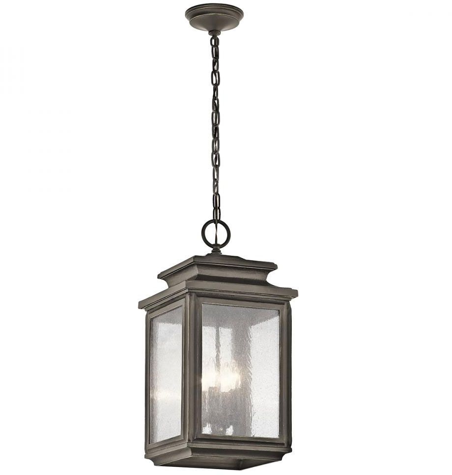 Kichler 49505oz Wiscombe Park Olde Bronze Outdoor Hanging Pendant Pertaining To Hanging Outdoor Light On Rod (Photo 1 of 16)