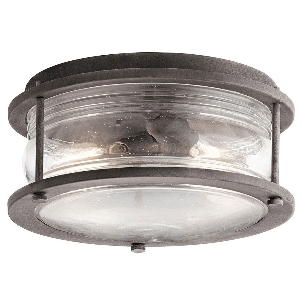 Kichler 49669wzc Ashland Bay Weathered Zinc Exterior Ceiling Light With Kichler Outdoor Ceiling Lights (View 4 of 15)