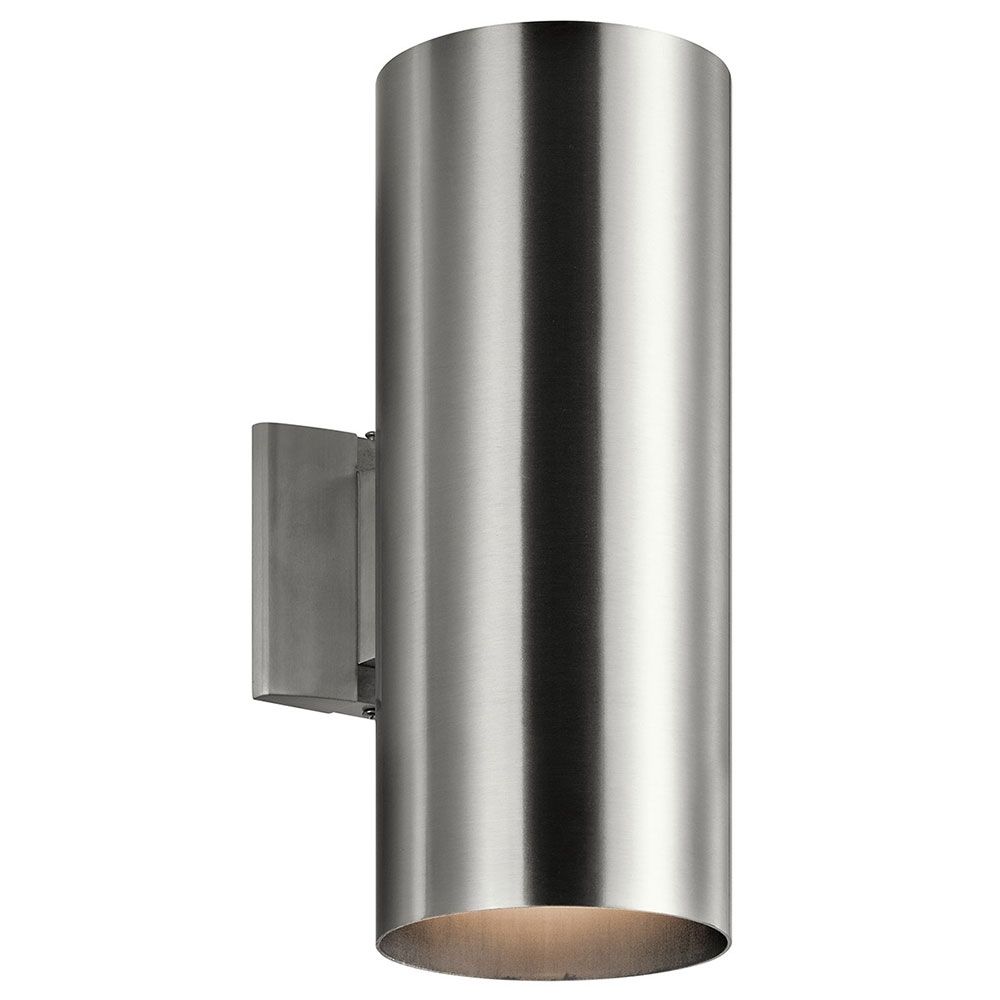 Kichler 9246ba Contemporary Brushed Aluminum Outdoor Lighting Sconce Inside Contemporary Outdoor Wall Mount Lighting (View 15 of 15)