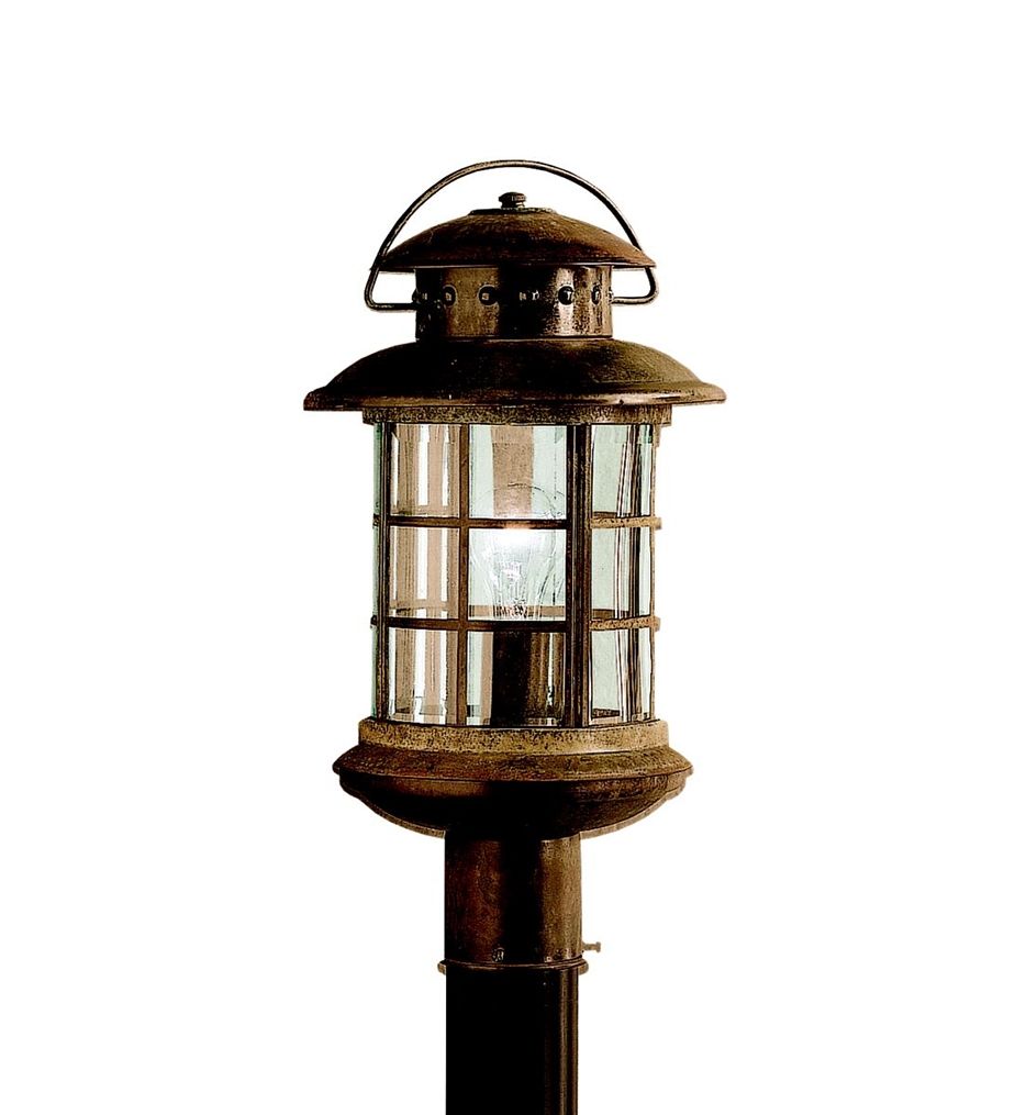 Kichler – 9962rst – Rustic Rustic 9.5 Inch 1 Light Outdoor Post With Outdoor Post Lights Kichler Lighting (Photo 12 of 15)