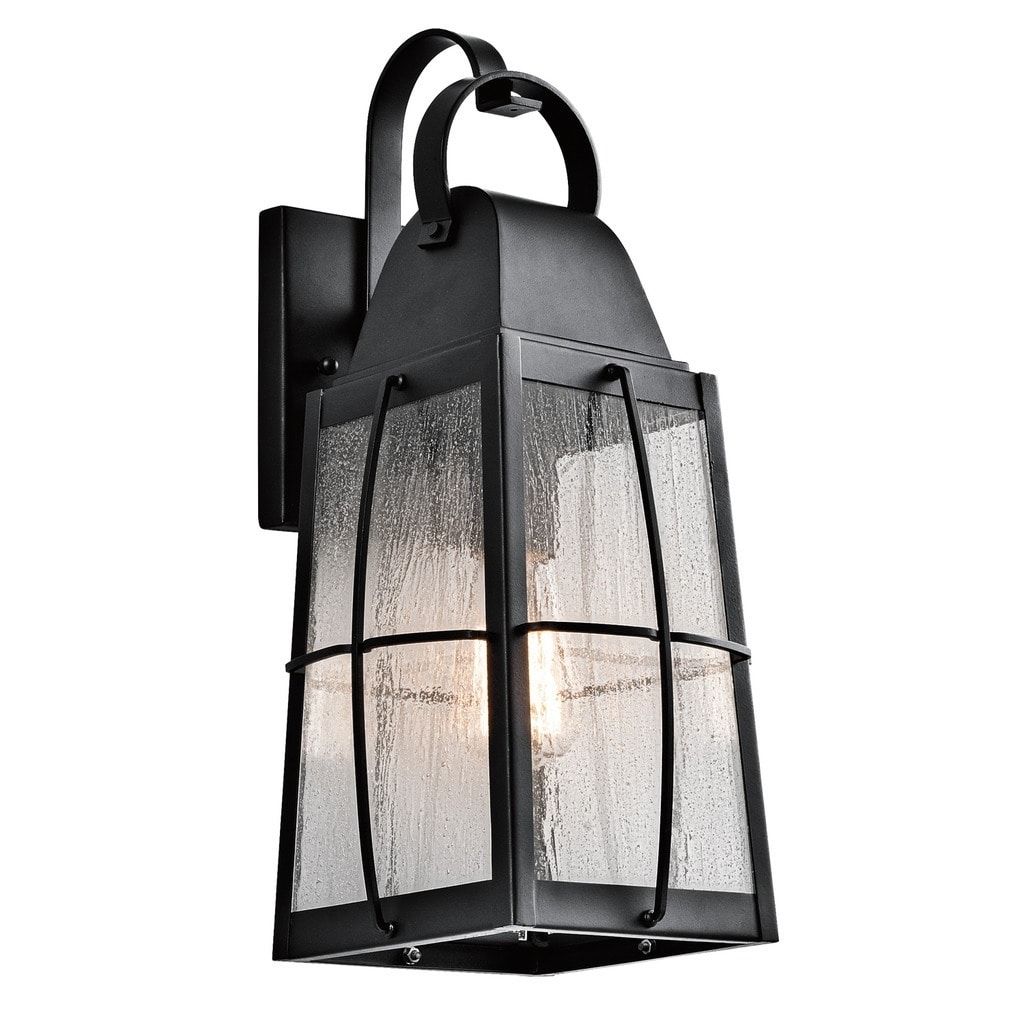 Kichler Lighting Tolerand Collection 1 Light Textured Black Outdoor Pertaining To Kichler Lighting Outdoor Wall Lanterns (View 15 of 15)