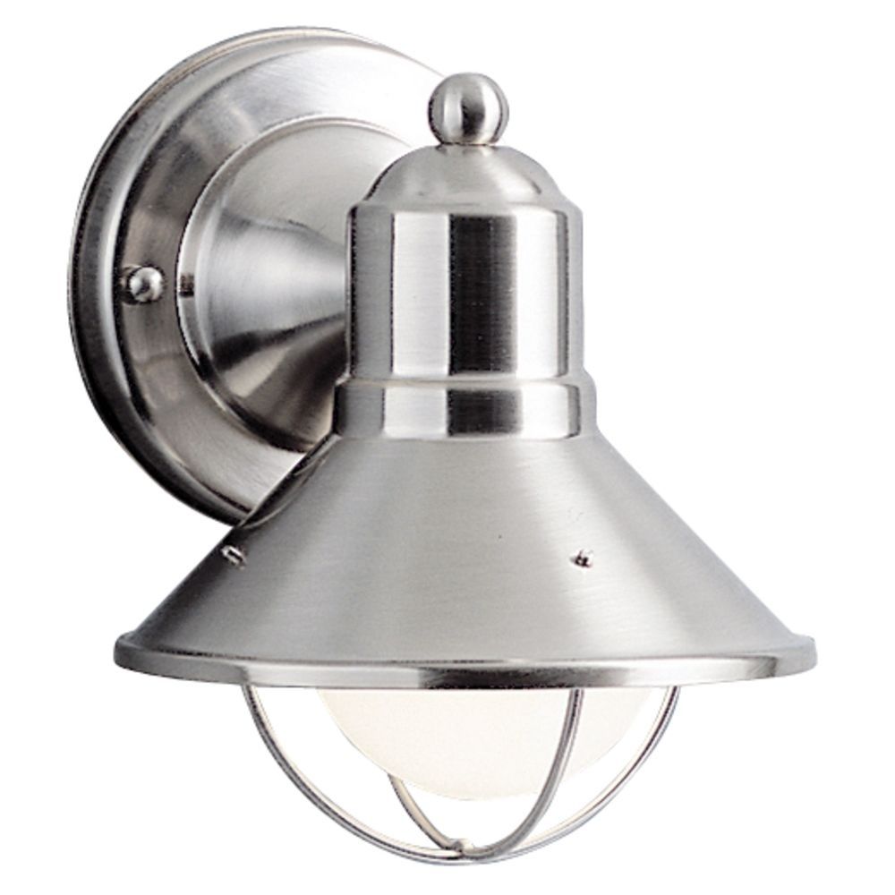 Kichler Nautical Outdoor Wall Light In Brushed Nickel | 9021ni With Regard To Coastal Outdoor Ceiling Lights (View 6 of 15)