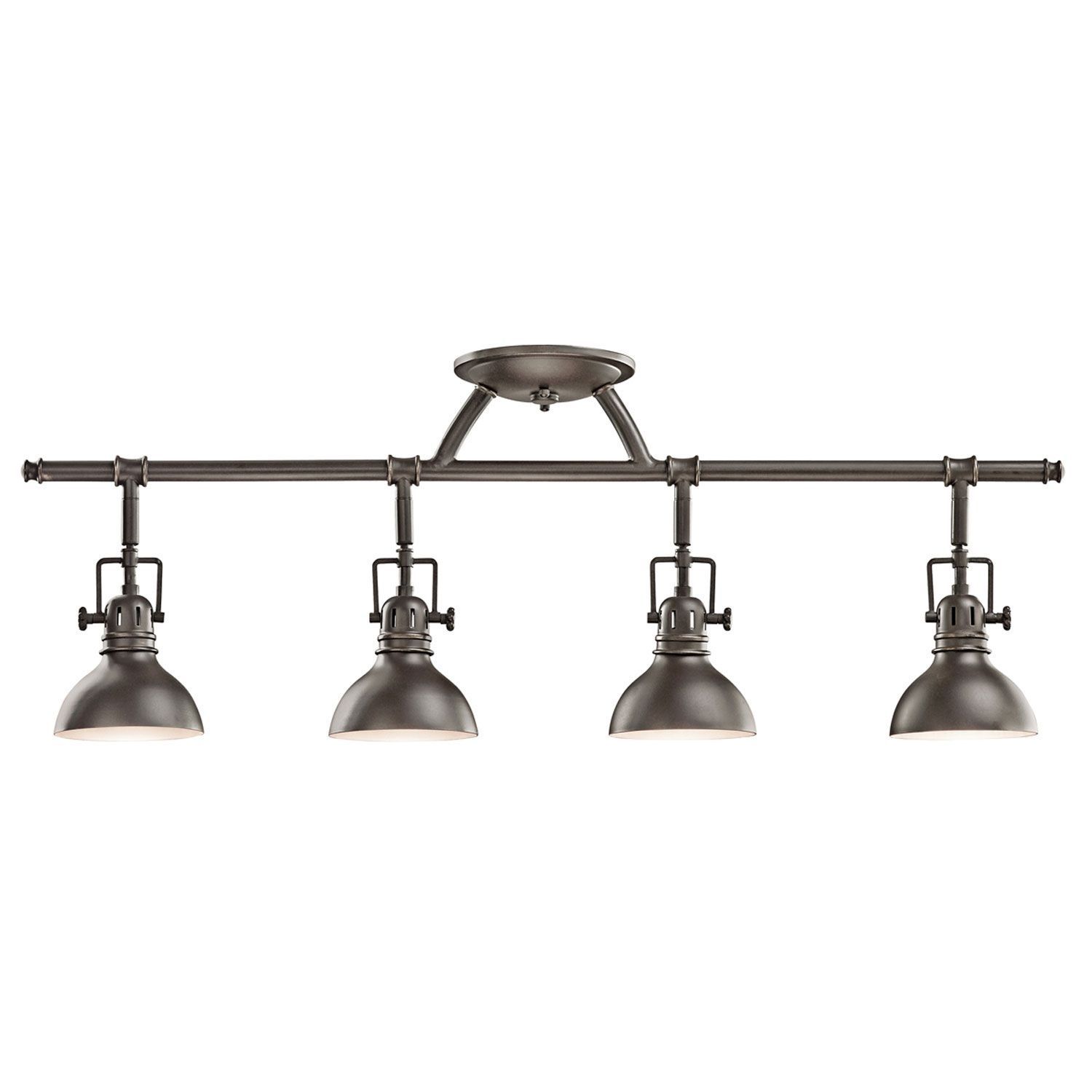 Kichler Olde Bronze Four Light Fixed Rail | Track Lighting Fixtures Intended For Outdoor Directional Ceiling Lights (Photo 5 of 15)