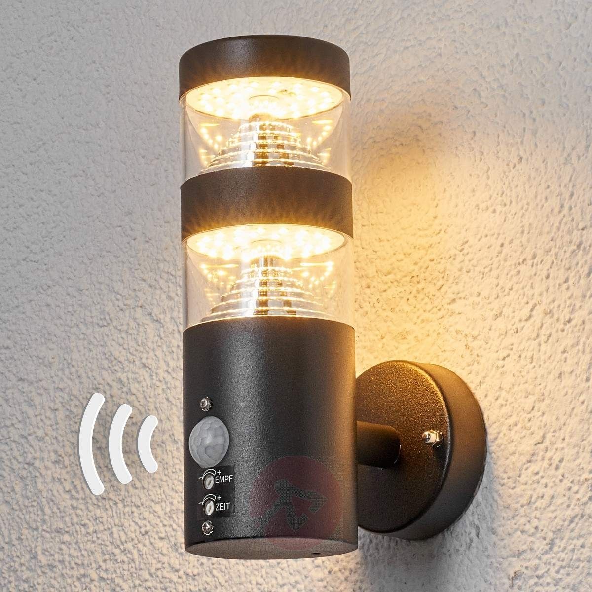 Lanea Sensor Outdoor Wall Light With Led | Lights.co.uk With Regard To Outdoor Wall Lighting With Sensor (Photo 2 of 15)