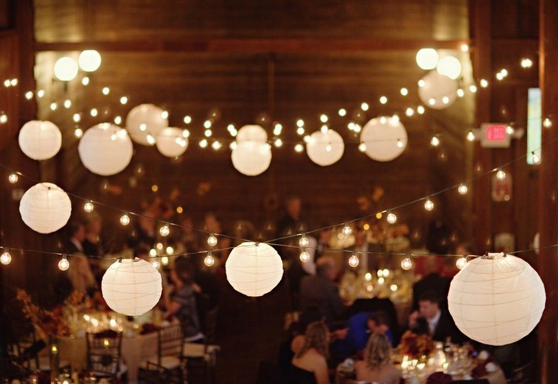 Large White Paper Lantern String Lights – Realrun Home Blog | String Inside Outdoor Hanging Nylon Lanterns (Photo 3 of 15)
