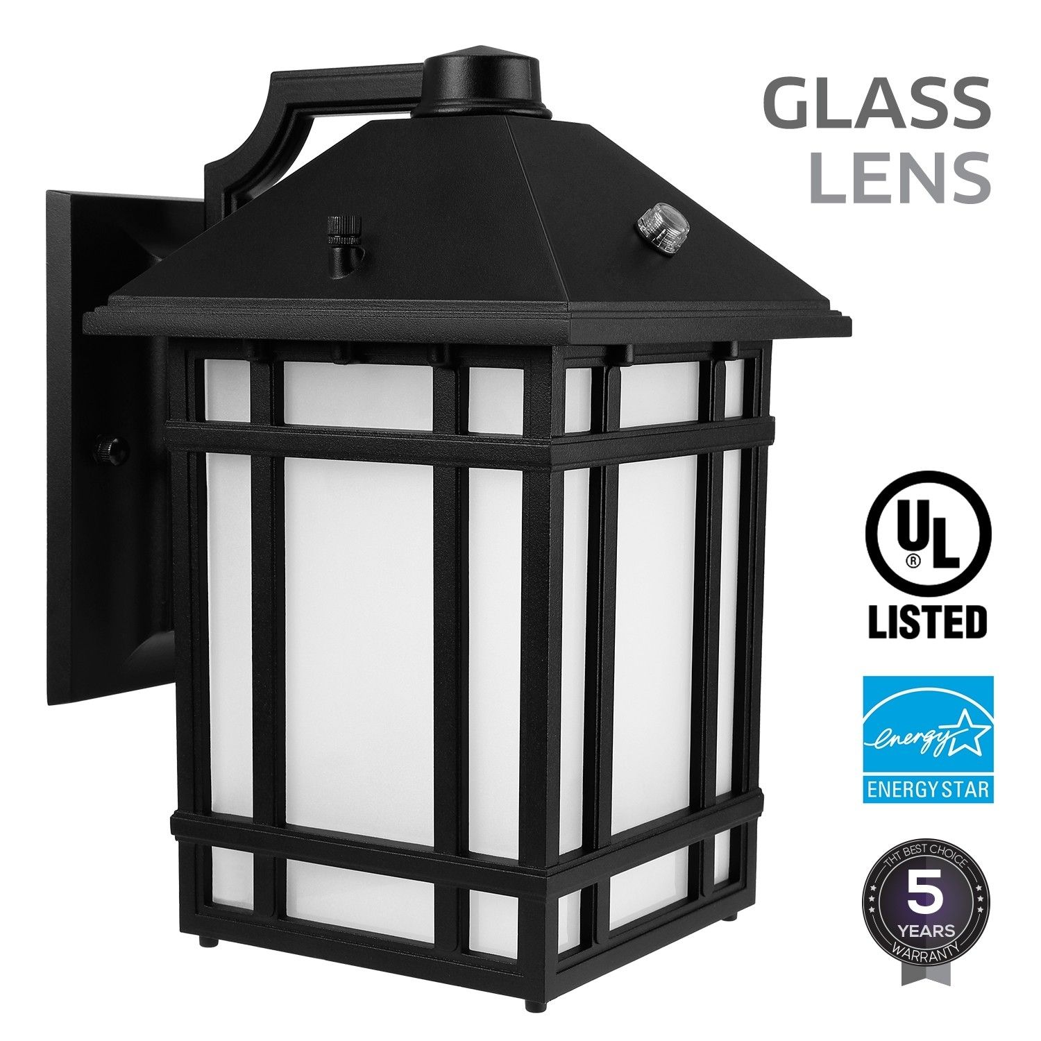 Led Outdoor Wall Lantern With Dusk To Dawn Photocell, 23w (130w Throughout Outdoor Wall Lighting With Photocell (View 15 of 15)