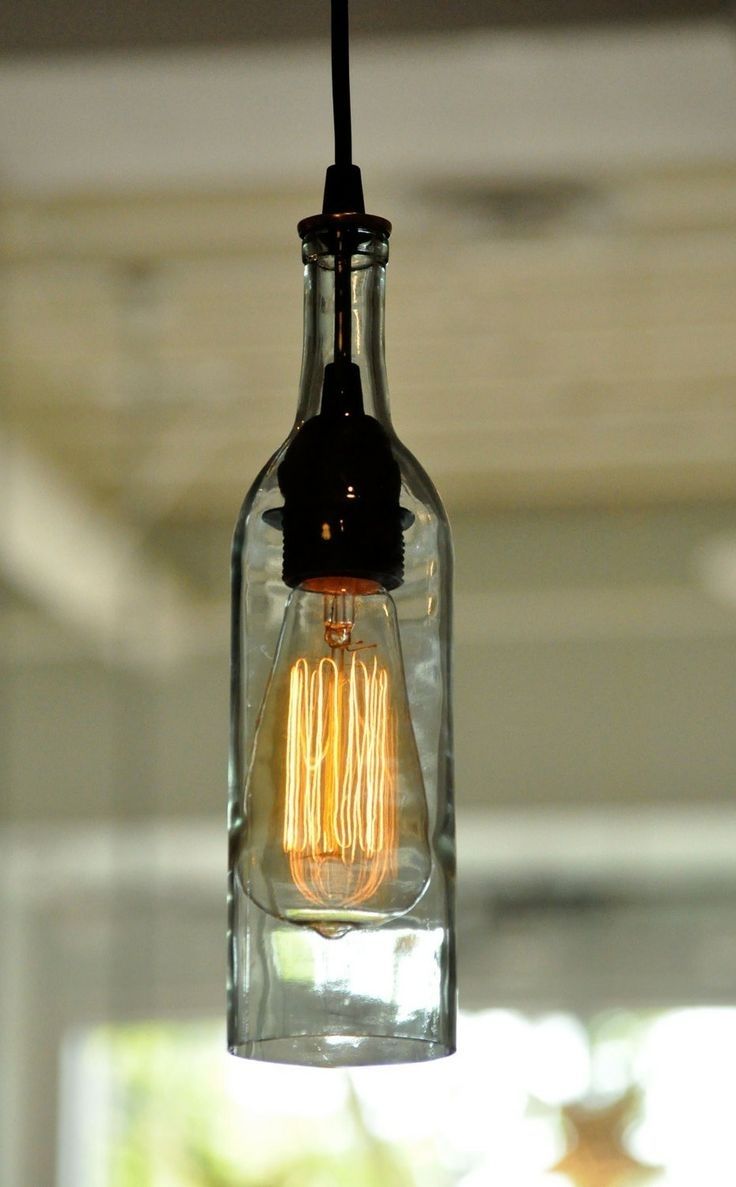 Light: Hanging Wine Bottle Lights Regarding Making Outdoor Hanging Lights From Wine Bottles (View 8 of 15)