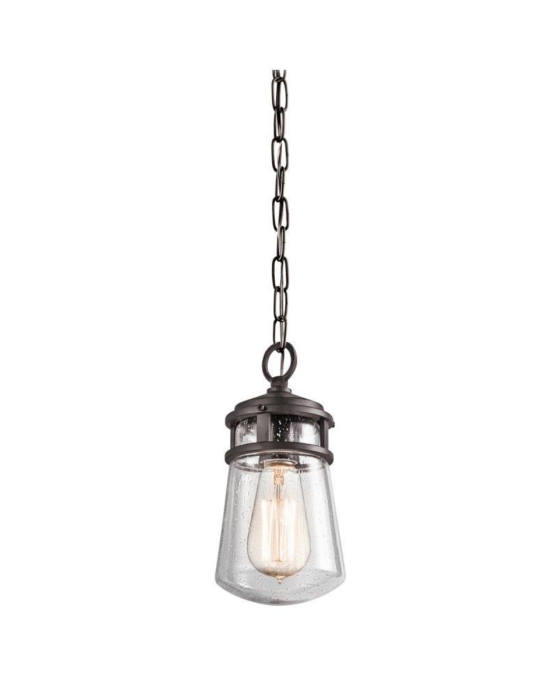 Lighting Kichler Lyndon 1 Light Outdoor Small Hanging Lantern In Within Small Outdoor Ceiling Lights (View 4 of 15)