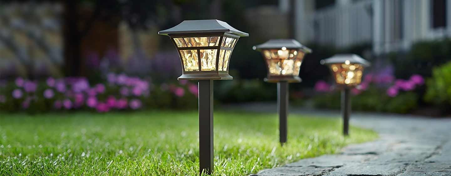 Lighting: Stone Pavers Walkway With Outdoor Lighting Fixtures And For Modern Landscape Lighting At Home Depot (View 12 of 15)