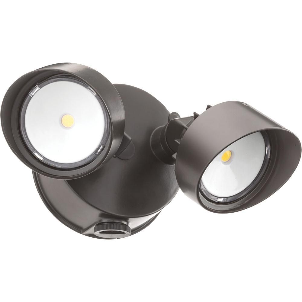 Lithonia Lighting Bronze Outdoor Integrated Led Round Wall Mount Inside Lithonia Lighting Wall Mount Outdoor Bronze Led Floodlight With Photocell (Photo 8 of 15)
