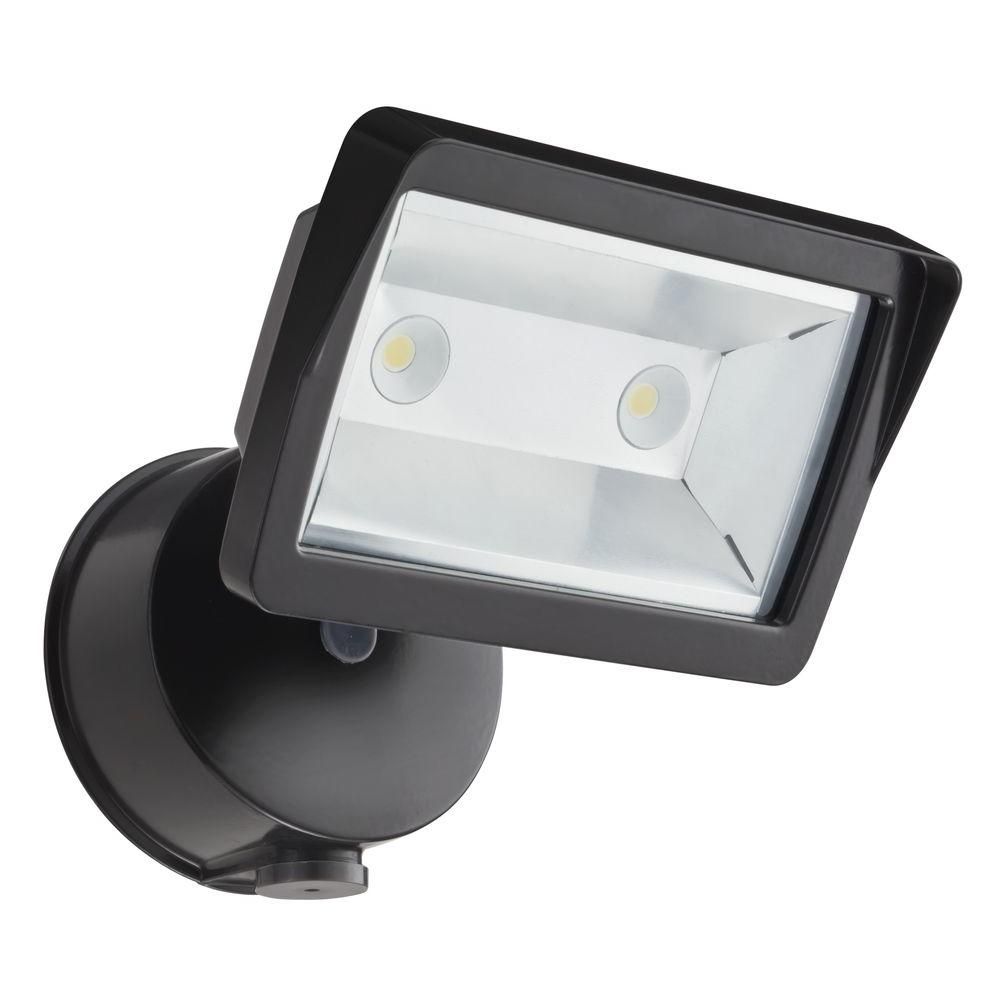 Lithonia Lighting Bronze Outdoor Integrated Led Wall Mount Flood Inside Outdoor Wall Flood Lights (Photo 1 of 15)