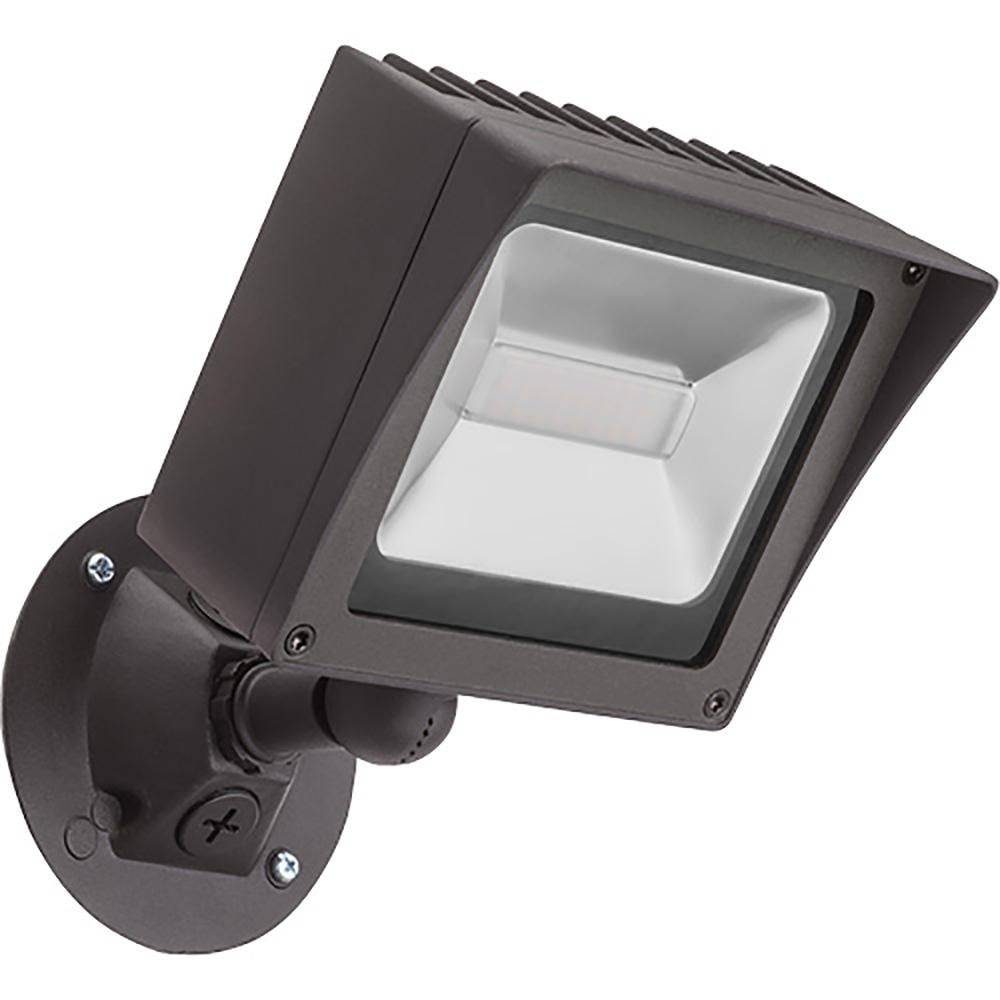 Lithonia Lighting Bronze Outdoor Integrated Led Wall Mount Flood Throughout Outdoor Wall Flood Lights (Photo 2 of 15)