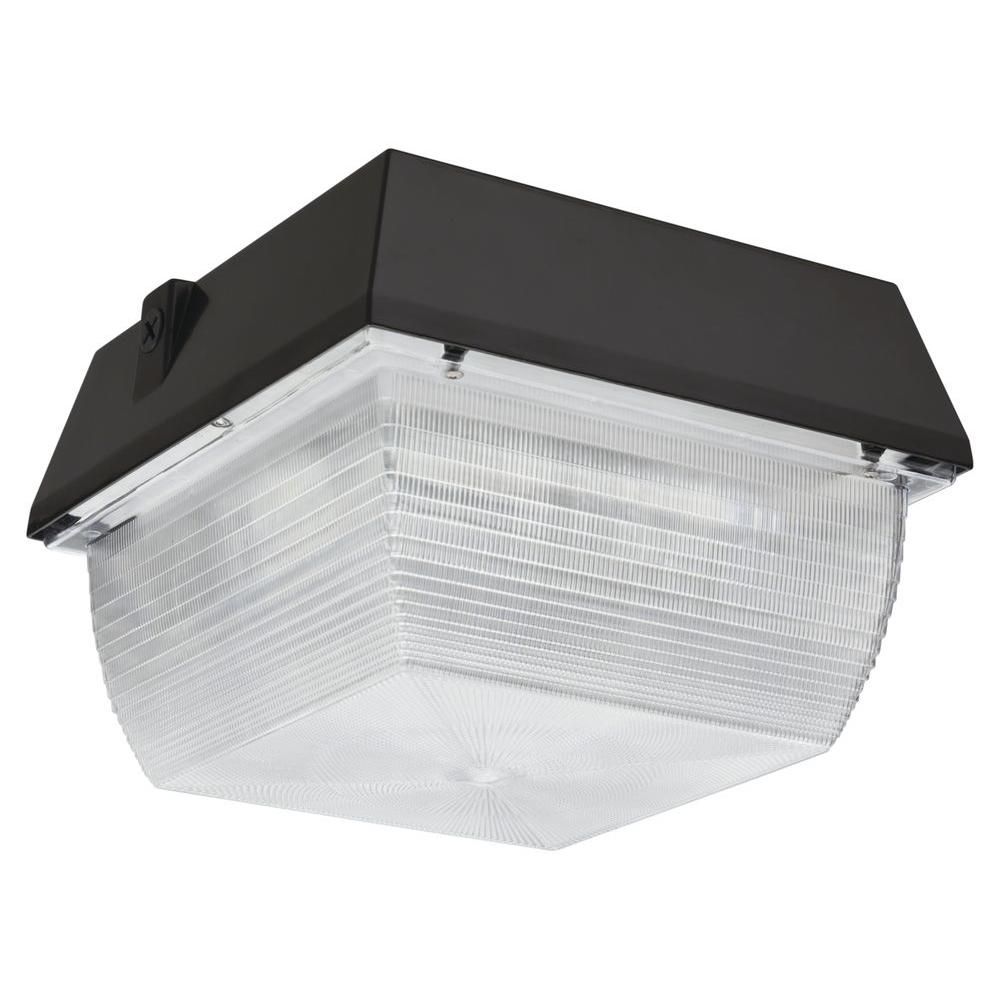 Lithonia Lighting Ceiling Mount Outdoor Dark Bronze Led Canopy Regarding Commercial Outdoor Ceiling Lights (View 3 of 15)