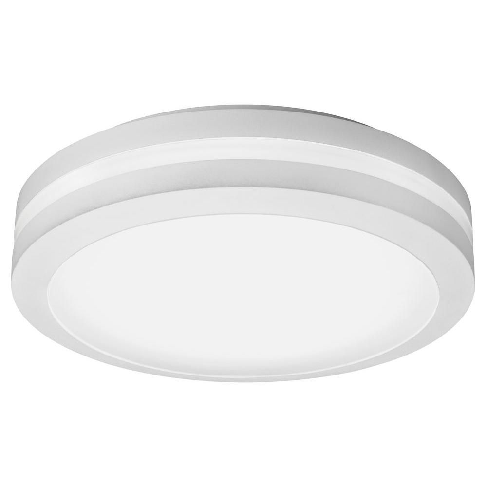 Lithonia Lighting White Outdoor Integrated Led Decorative Flush Pertaining To Outdoor Ceiling Led Lights (Photo 1 of 15)