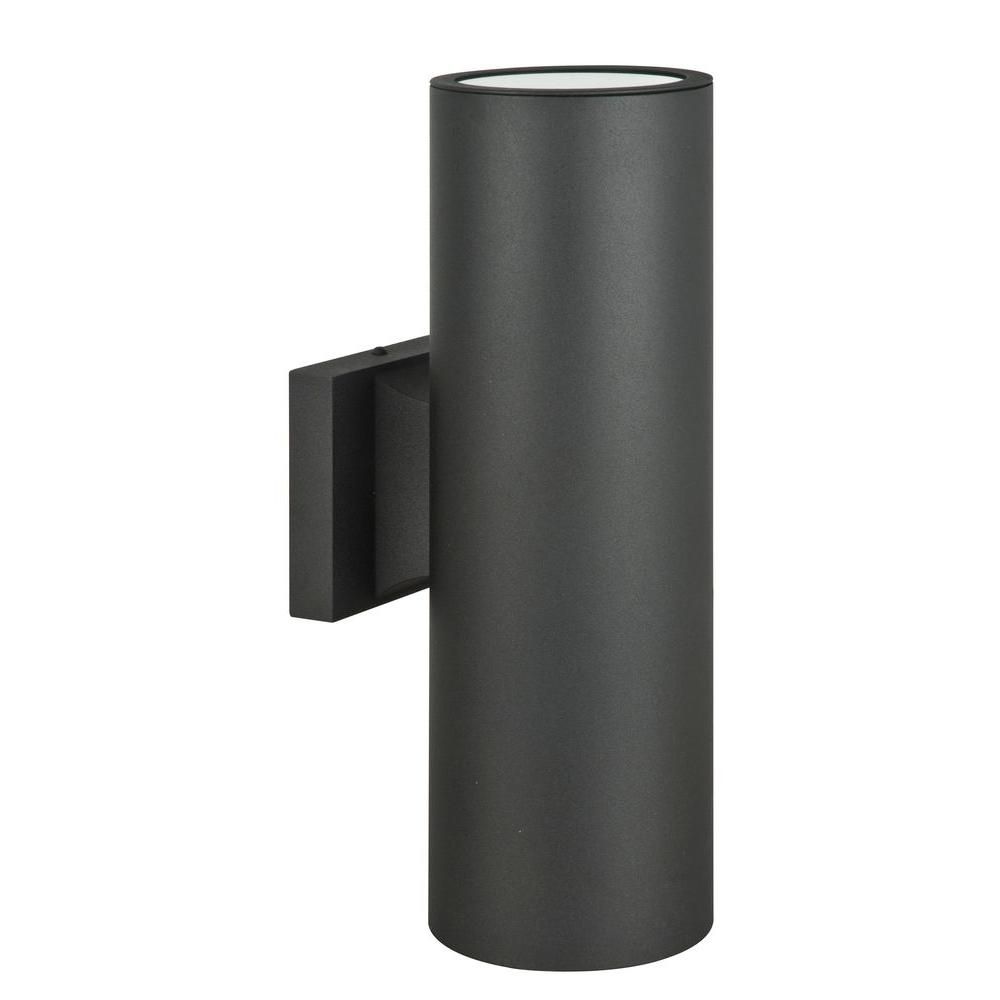 Luminance Architectural Exterior 2 Light Black Wall Sconce F6902 31 For Black Contemporary Outdoor Wall Lighting (View 9 of 15)