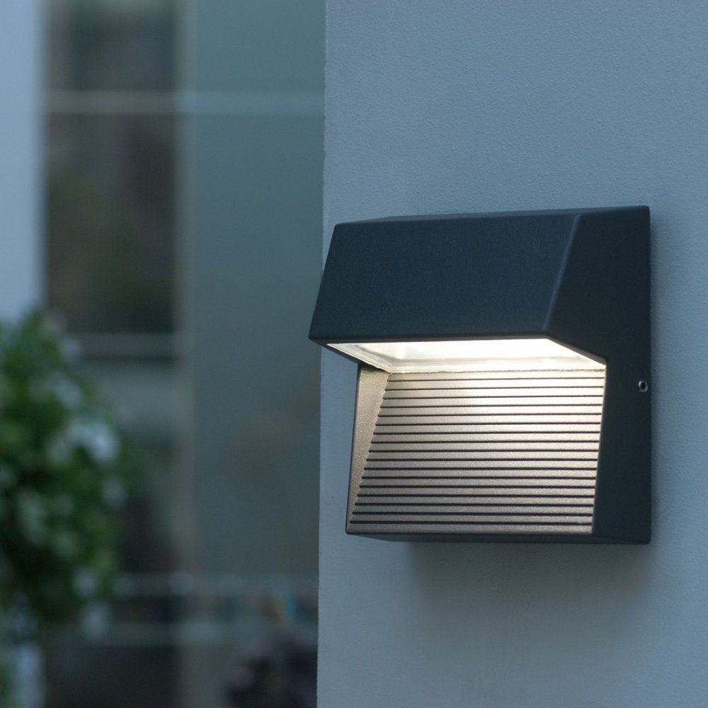 Lutec Lighting Radius Sp Sq Square Cree Led Wall Light At Love4lighting Within Outside Wall Lighting (View 13 of 15)
