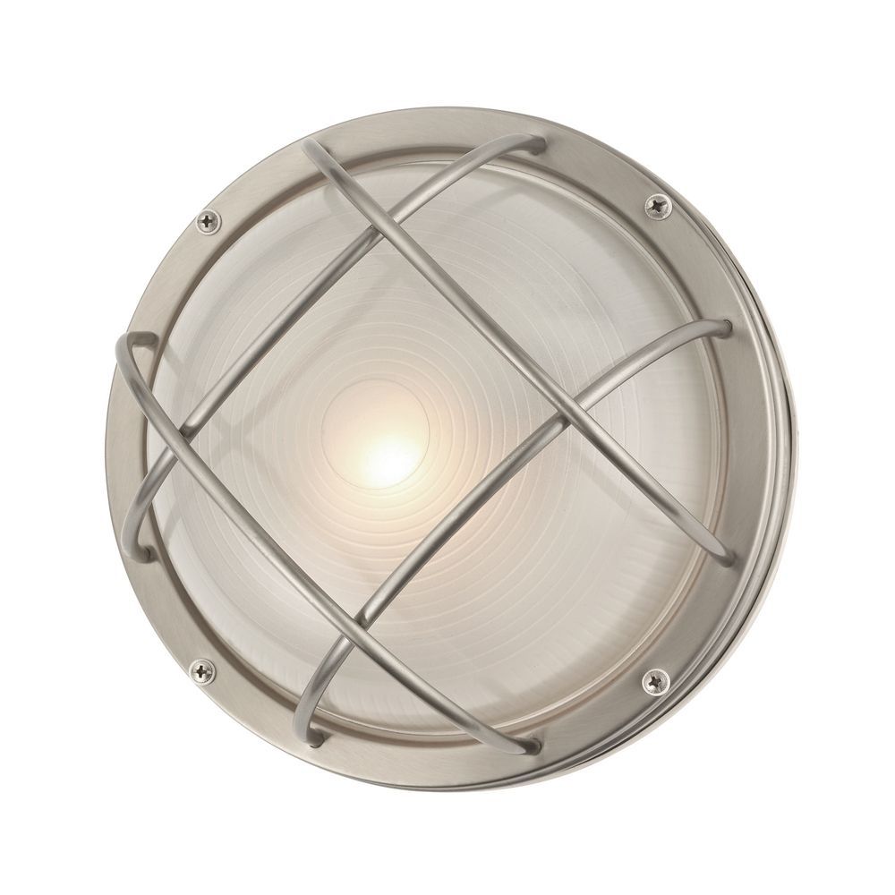 Marine Bulkhead Round Outdoor Wall / Ceiling Light – 10 Inches Wide Inside Outdoor Wall Ceiling Lighting (Photo 7 of 15)