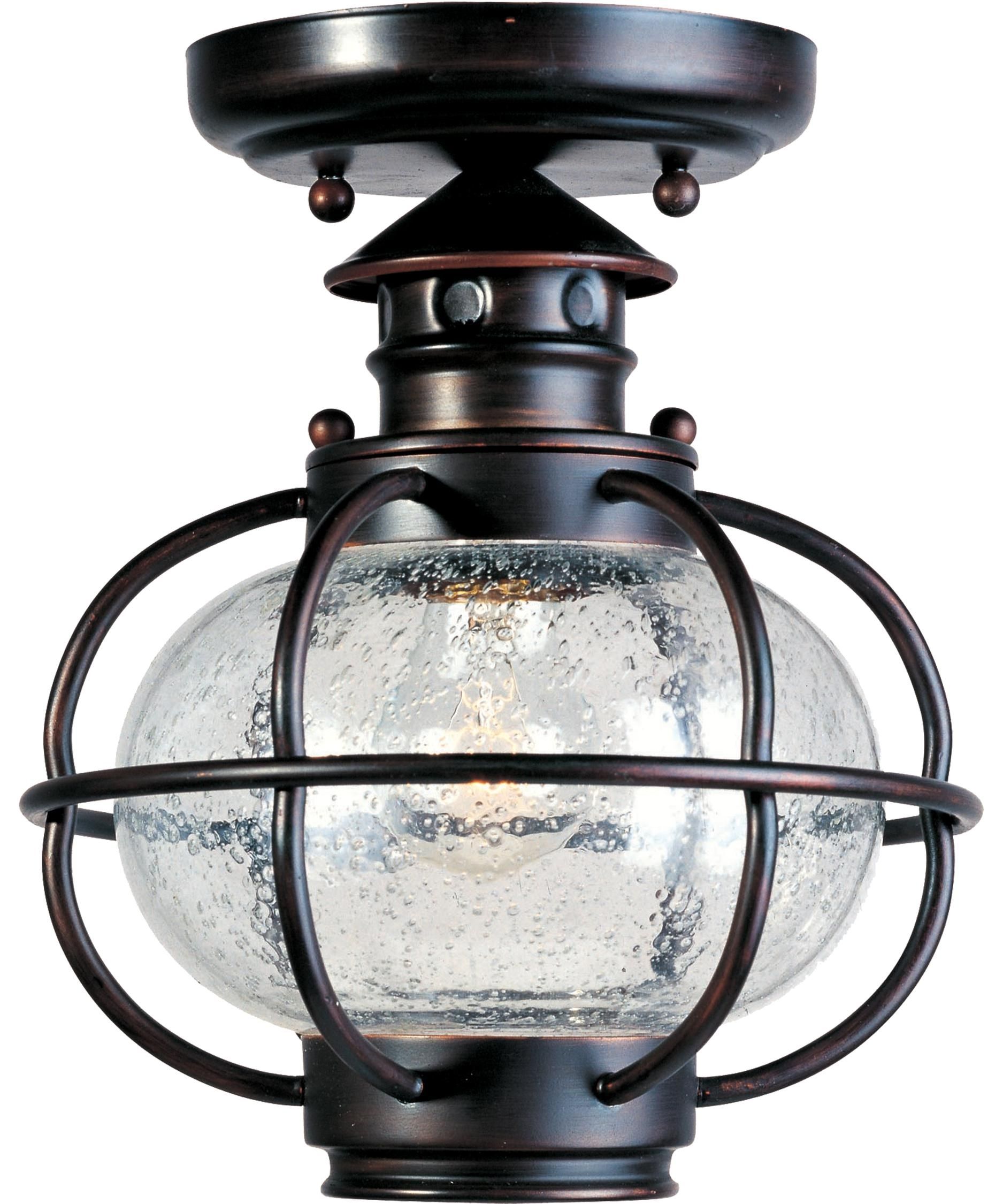 Maxim Lighting 30508 Portsmouth 8 Inch Wide 1 Light Outdoor Flush For Outdoor Ceiling Lighting Fixtures (Photo 12 of 15)