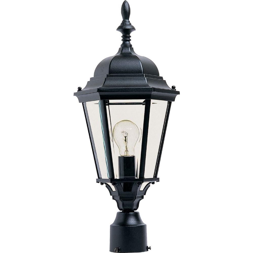 Maxim Lighting Westlake 1 Light Black Outdoor Pole/post Mount 1005bk In Outdoor Wall And Post Lighting (Photo 4 of 15)