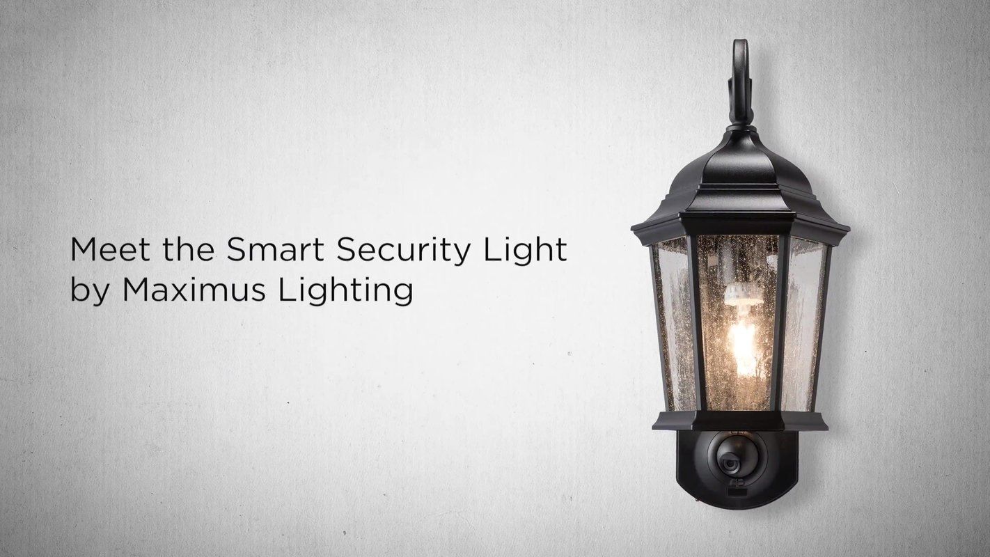 Maximus Smart Security With Camera 1 Light Outdoor Wall Lantern Within Outdoor Wall Lights With Security Camera (View 14 of 15)
