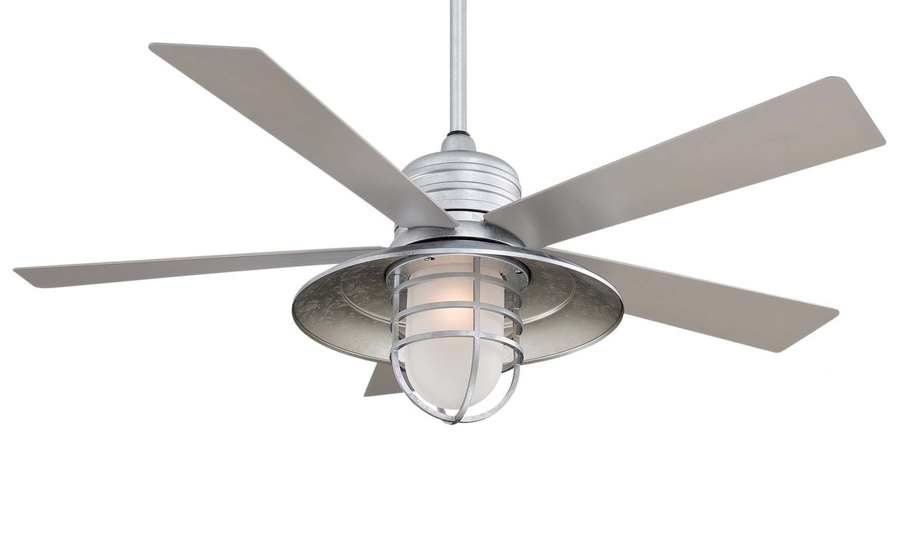 Minka Aire 54" Rainman 5 Blade Outdoor Led Ceiling Fan & Reviews Throughout Outdoor Ceiling Fans With Lights (Photo 1 of 15)