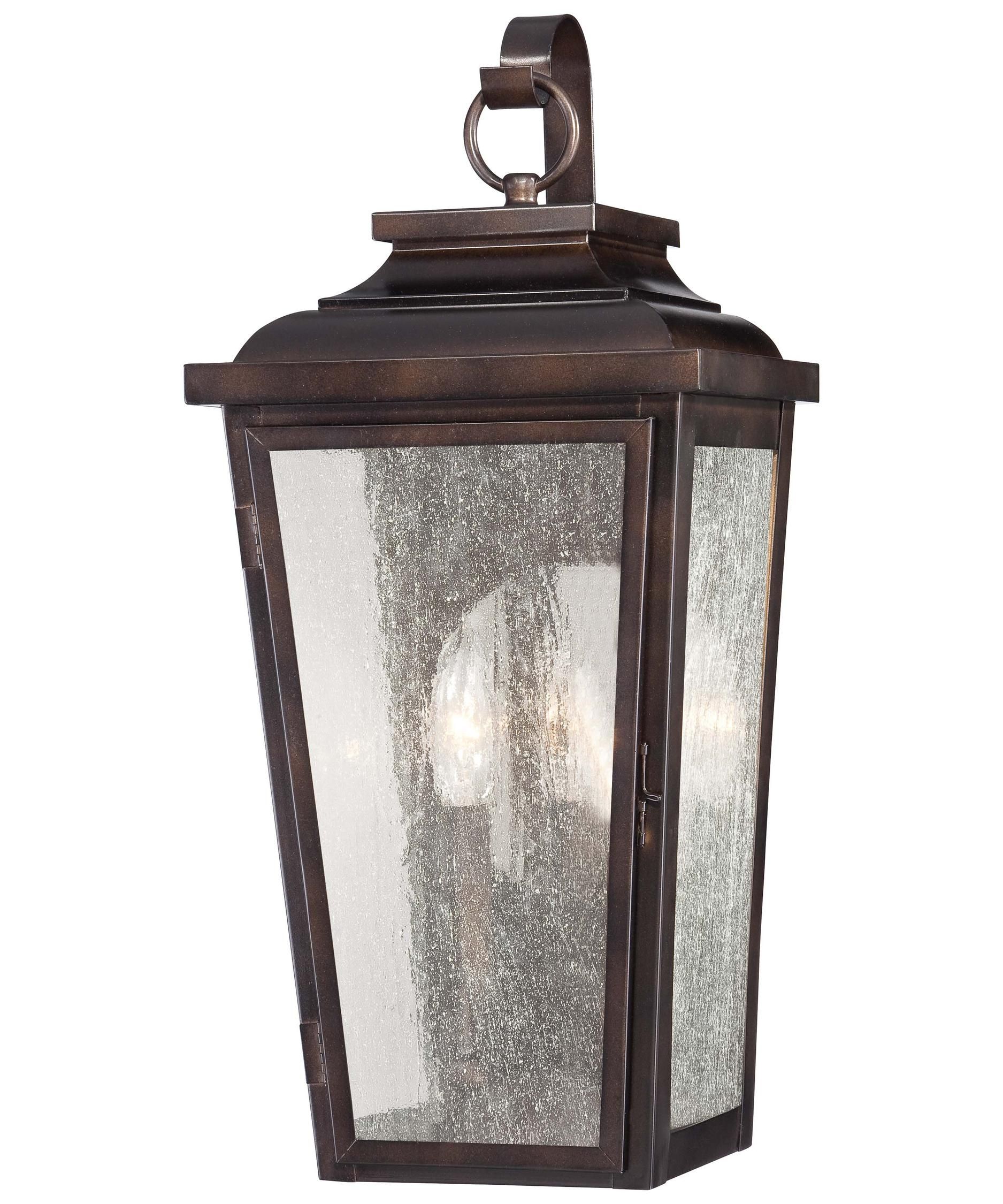 Minka Lavery 72170 Irvington Manor 9 Inch Wide 2 Light Outdoor Wall Intended For Outdoor Wall Lighting With Seeded Glass (Photo 2 of 15)