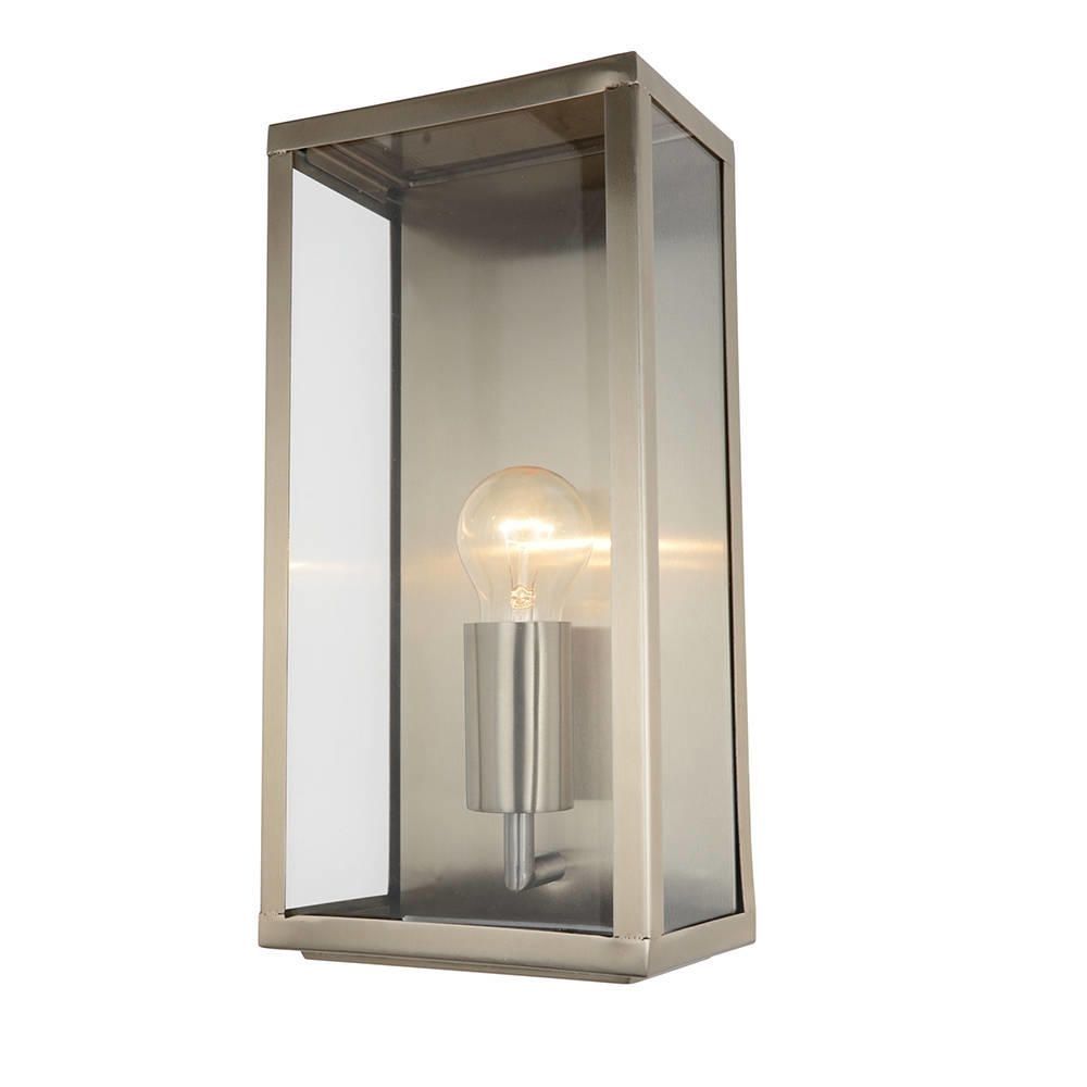 Modern Garden Outdoor Ip44 Rated Wall Lantern Light Stainless Steel Pertaining To Outdoor Wall Lantern Lights (View 9 of 15)