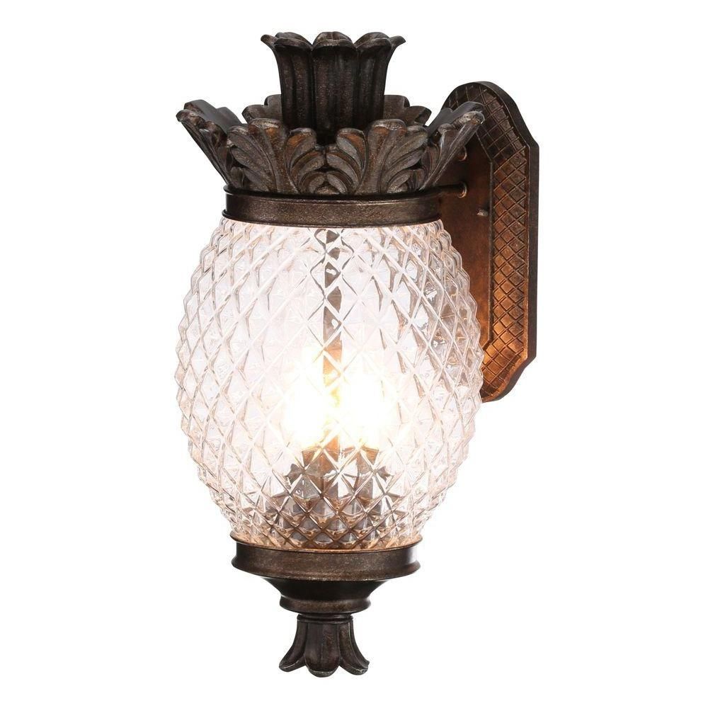 Monteaux Lighting Wall Mount 21 In. Bronze Outdoor Pineapple Coach Pertaining To Pineapple Outdoor Wall Lights (Photo 8 of 15)