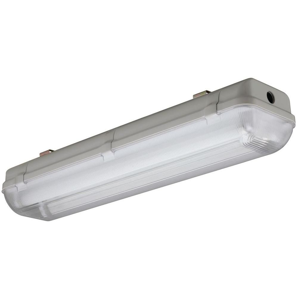 N Industrial 2 Light White Outdoor Fluorescent Hanging Fixture Xwl 2 With Regard To Outdoor Fluorescent Ceiling Lights (Photo 2 of 15)
