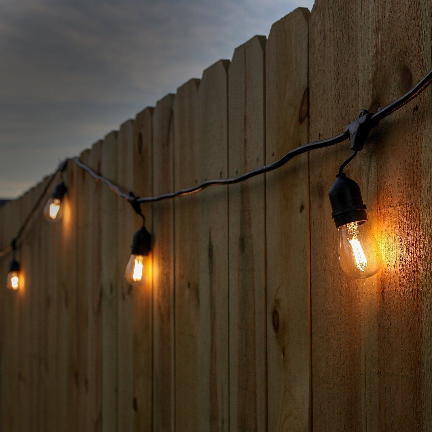 Newhouse Lighting 48 Foot Outdoor String Lights, Led Bulbs Included With Regard To Hanging Outdoor Lights With Wire (Photo 14 of 15)