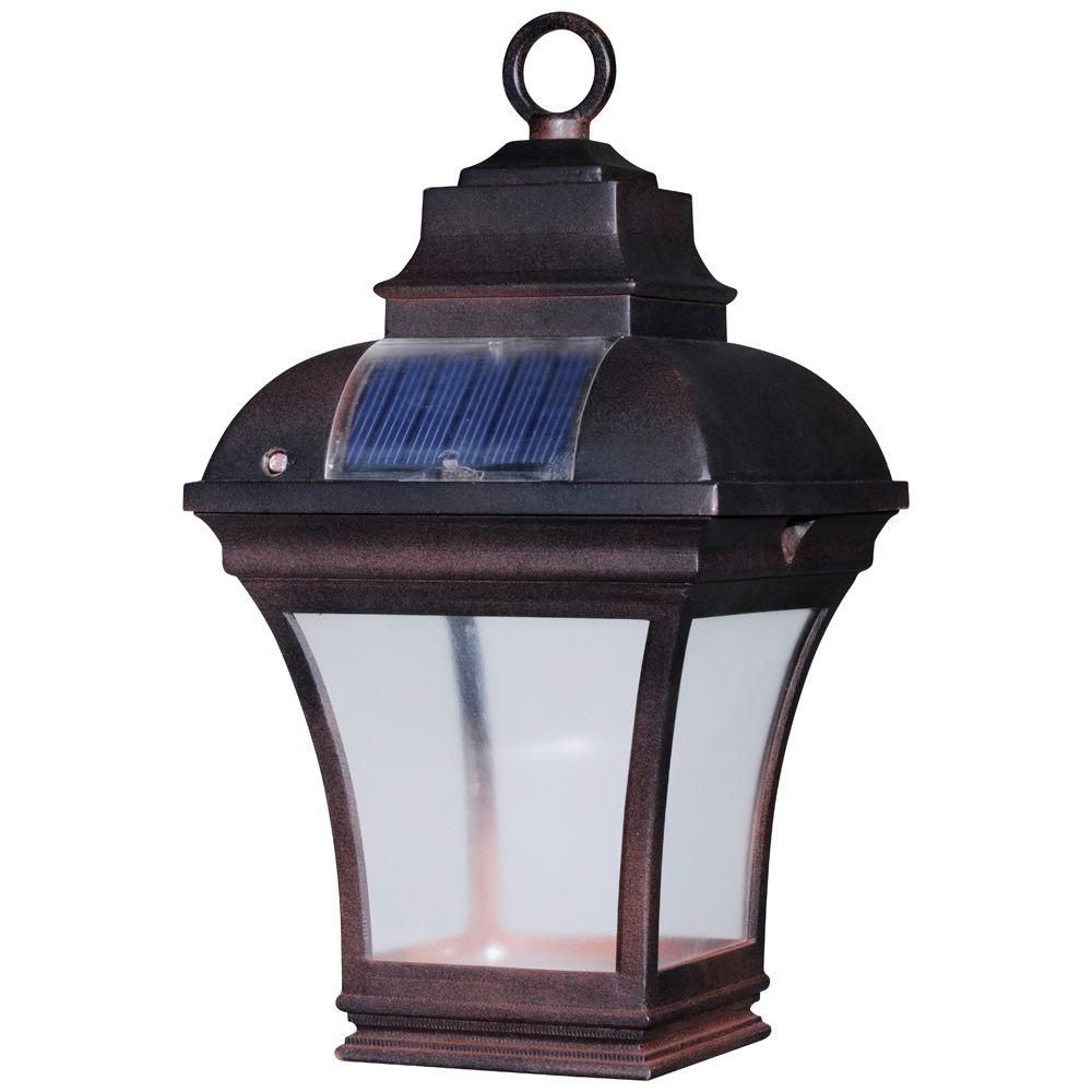 Newport Coastal Altina Outdoor Solar Led Hanging Lantern 7786 04bz 1 With Hanging Outdoor Sensor Lights (Photo 12 of 15)