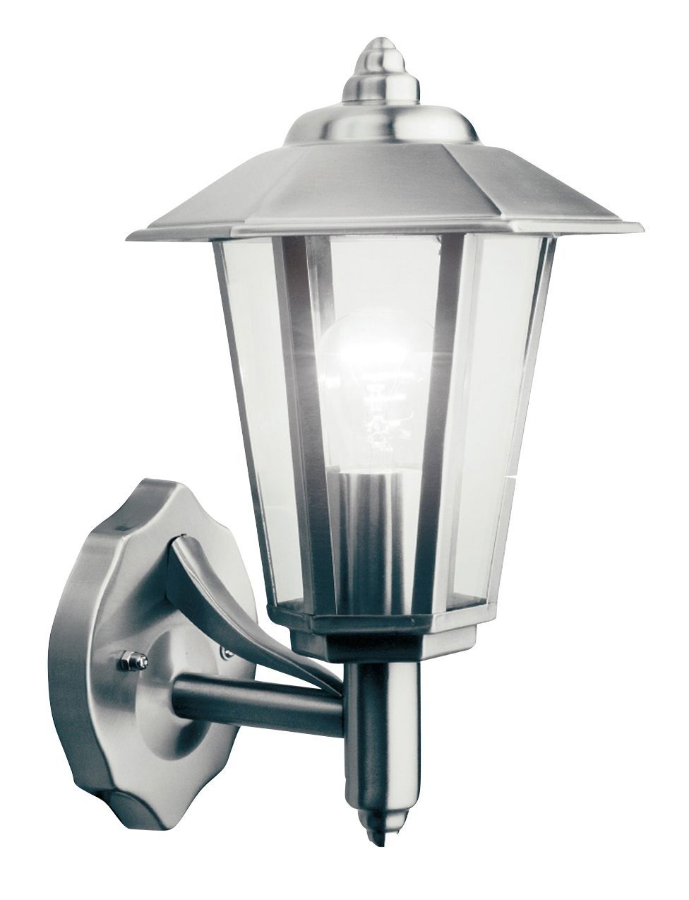 Newport Stainless Steel Mains Powered External Wall Lantern Pertaining To Outdoor Wall Lighting At B&q (Photo 6 of 15)