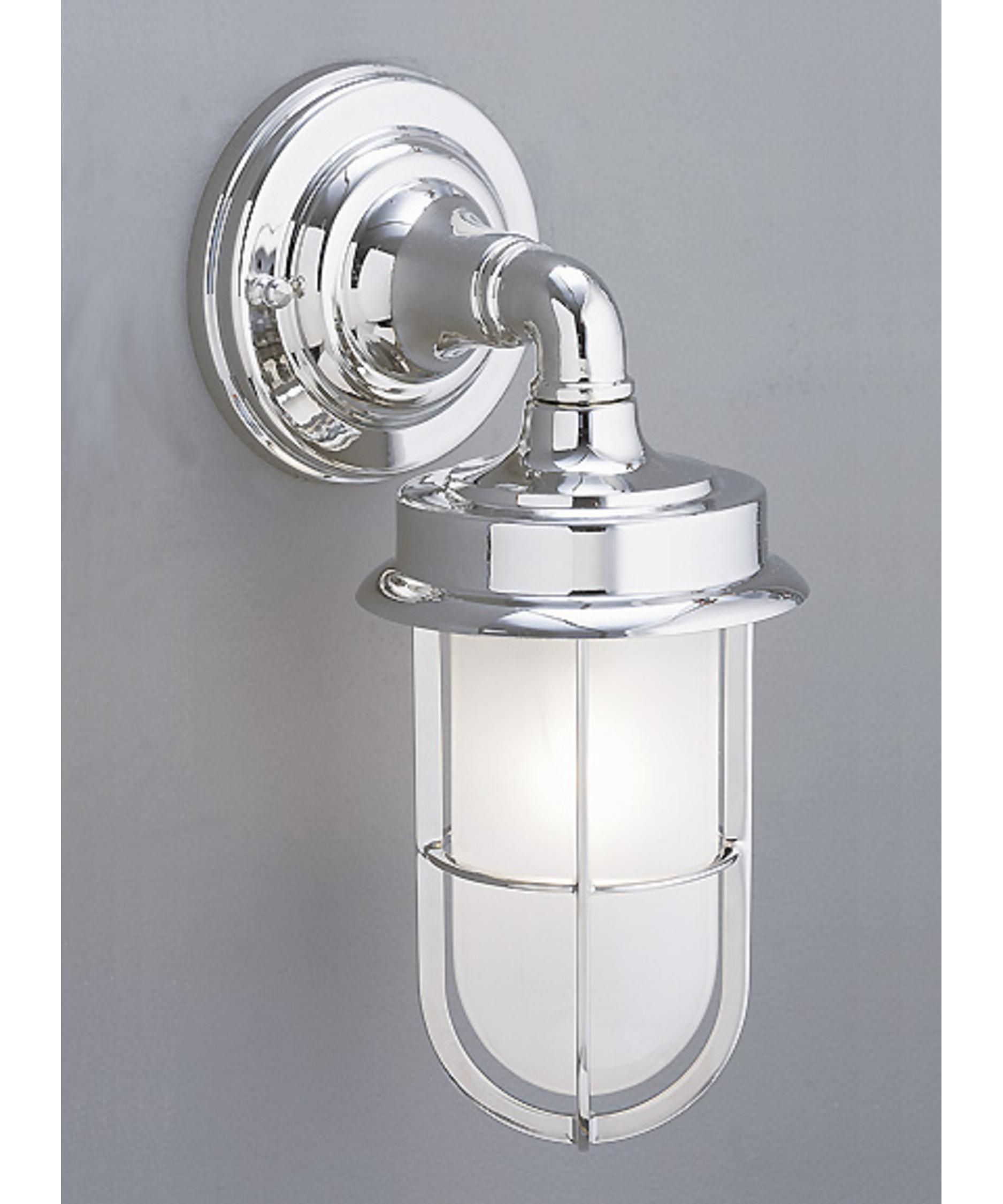 Norwell 1425 Compton 5 Inch Wide 1 Light Outdoor Wall Light In Chrome Outdoor Wall Lighting (Photo 1 of 15)
