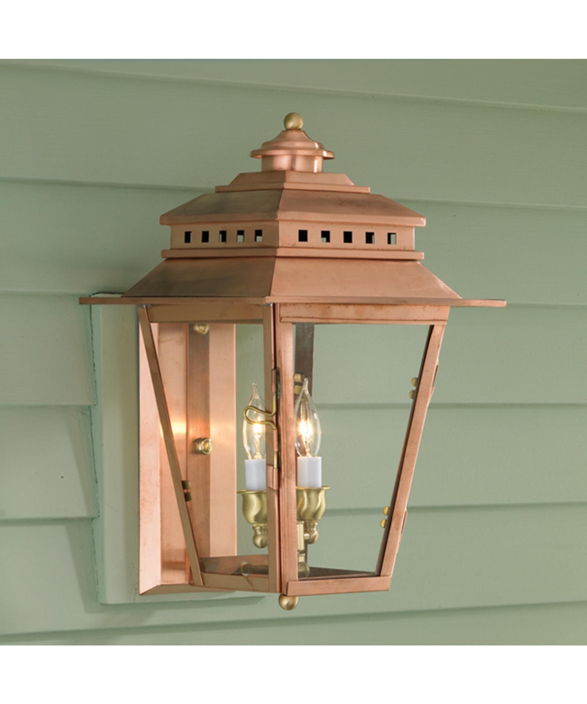 Norwell 2255 New Orleans 11 Inch Wide 2 Light Outdoor Wall Light Within Copper Outdoor Wall Lighting (Photo 10 of 15)