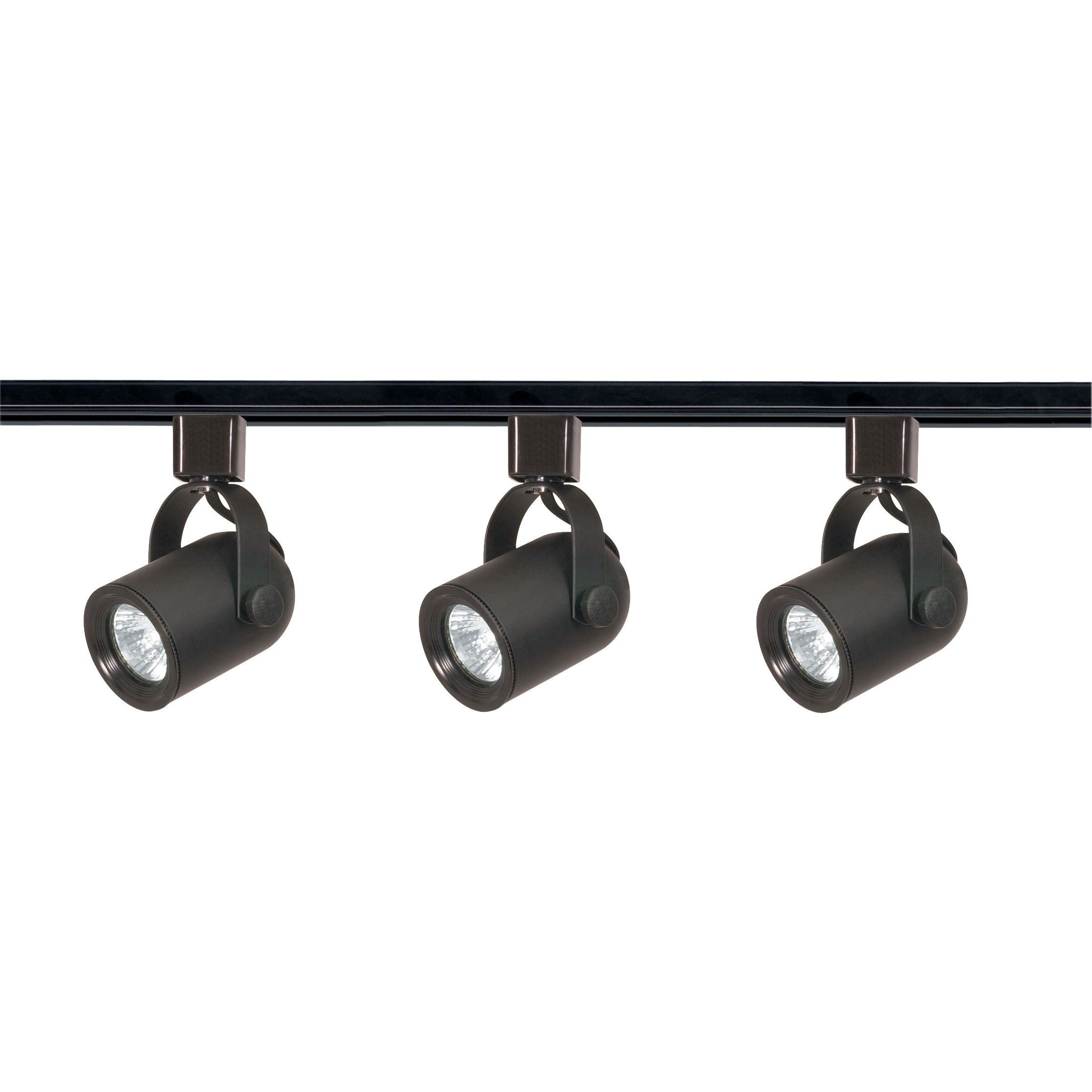 Nuvo Tk349 Line Volt Mr16 Gu10 Round Back Track Lighting Kit Pertaining To Outdoor Ceiling Track Lighting (Photo 4 of 15)