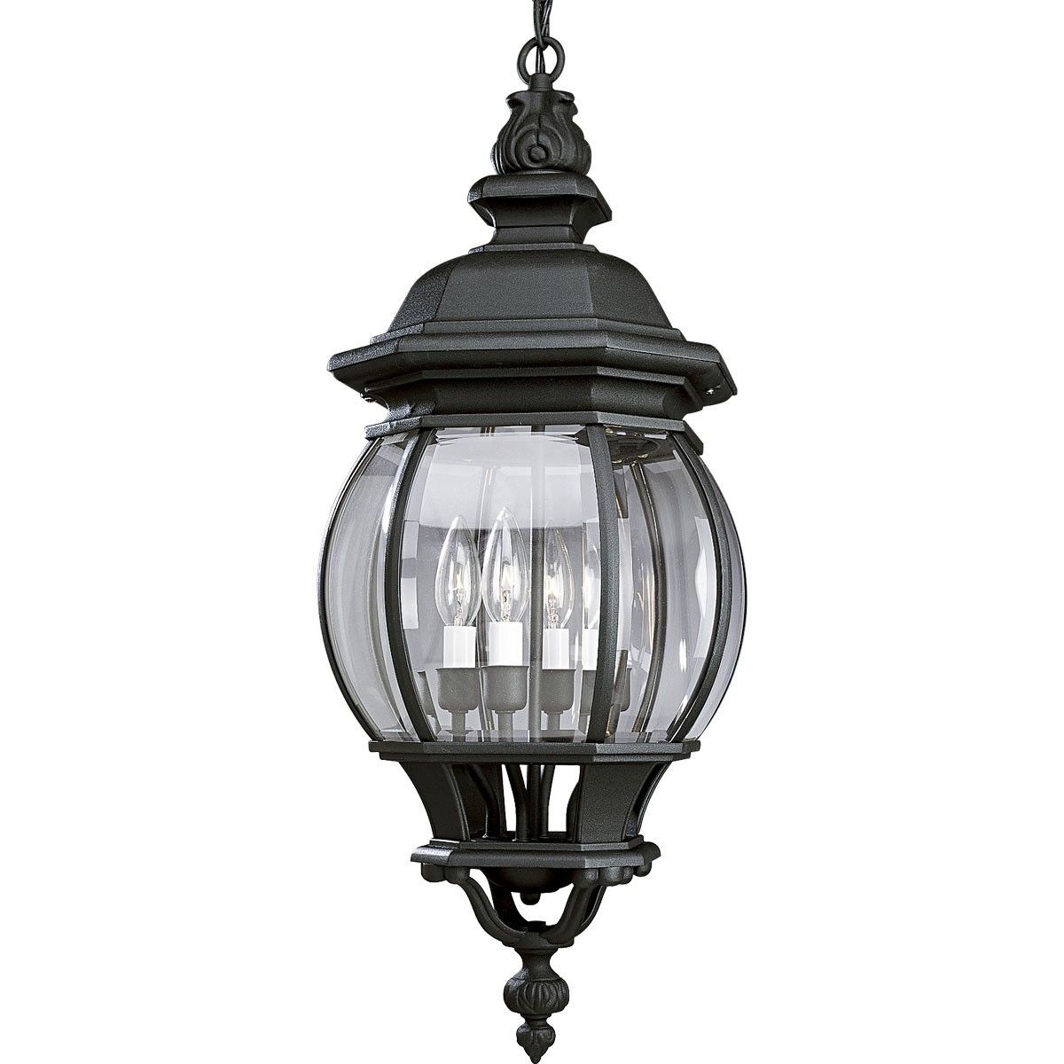 Onion Design Four Light Hanging Lantern With Clear Beveled Glass Regarding White Outdoor Hanging Lanterns (View 14 of 15)