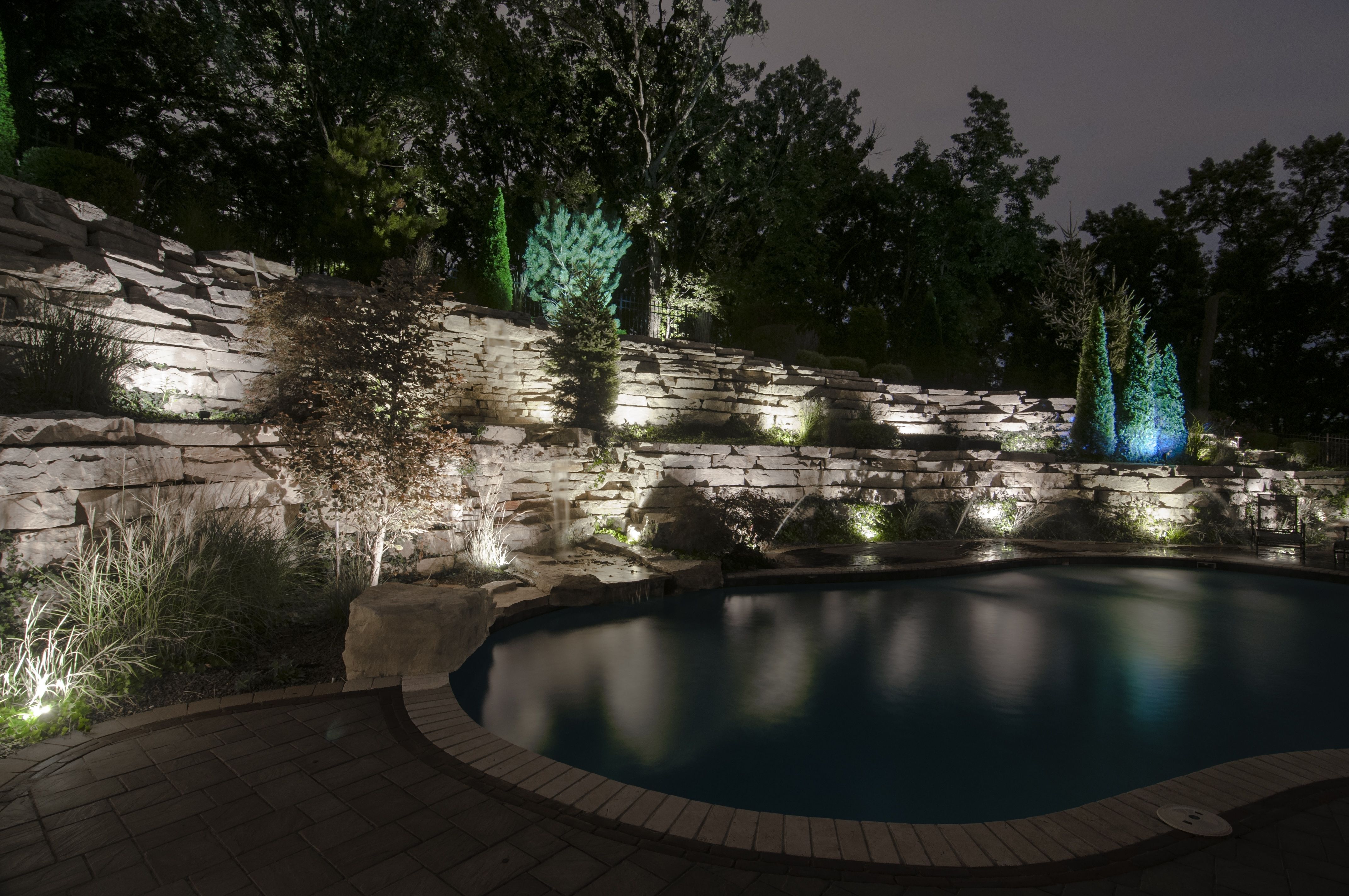 Orland Park Retaining Wall Lighting – Outdoor Lighting In Chicago In Outdoor Retaining Wall Lighting (View 5 of 15)